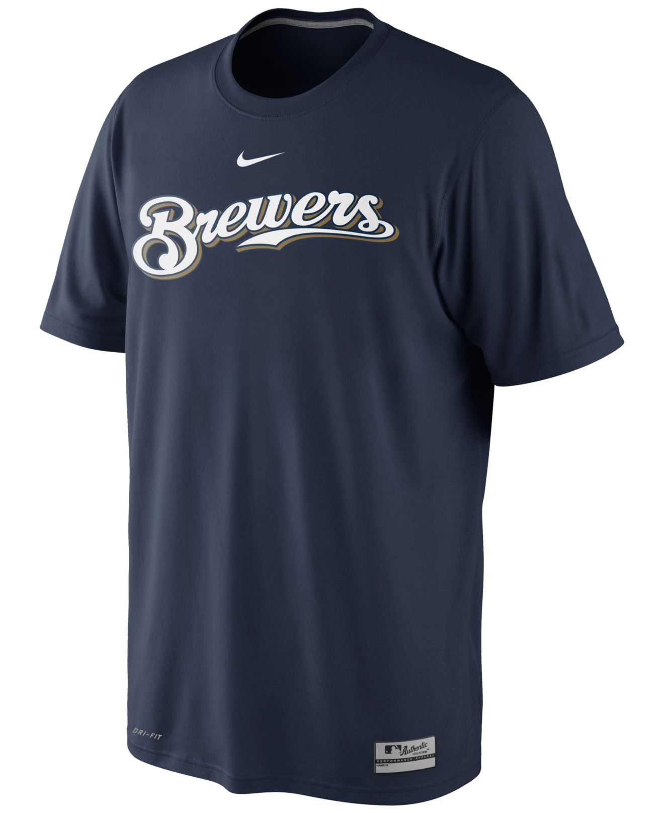 Lyst - Nike Men's Short-sleeve Dri-fit Milwaukee Brewers T-shirt in ...