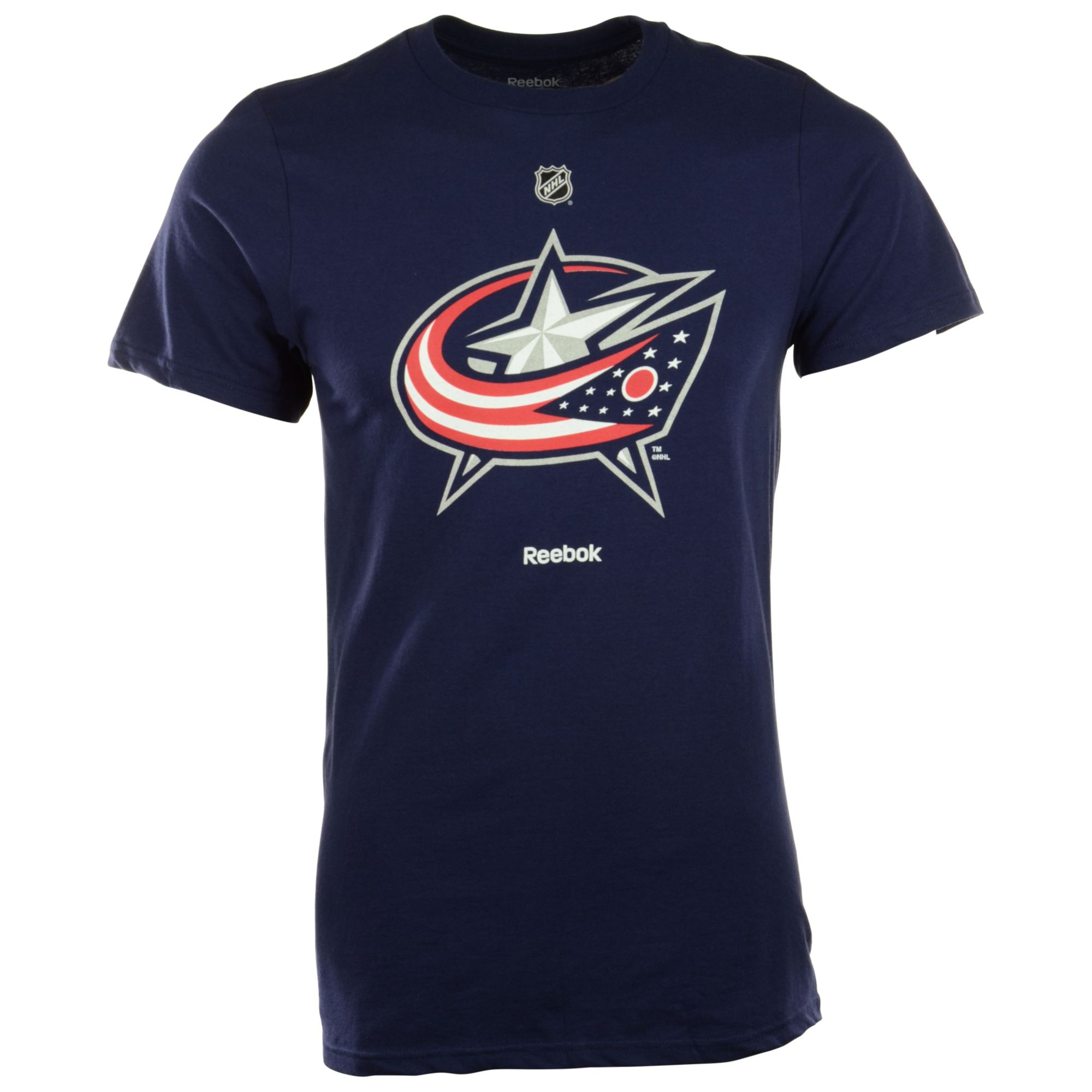 Reebok Men'S ShortSleeve Columbus Blue Jackets Primary Logo TShirt in