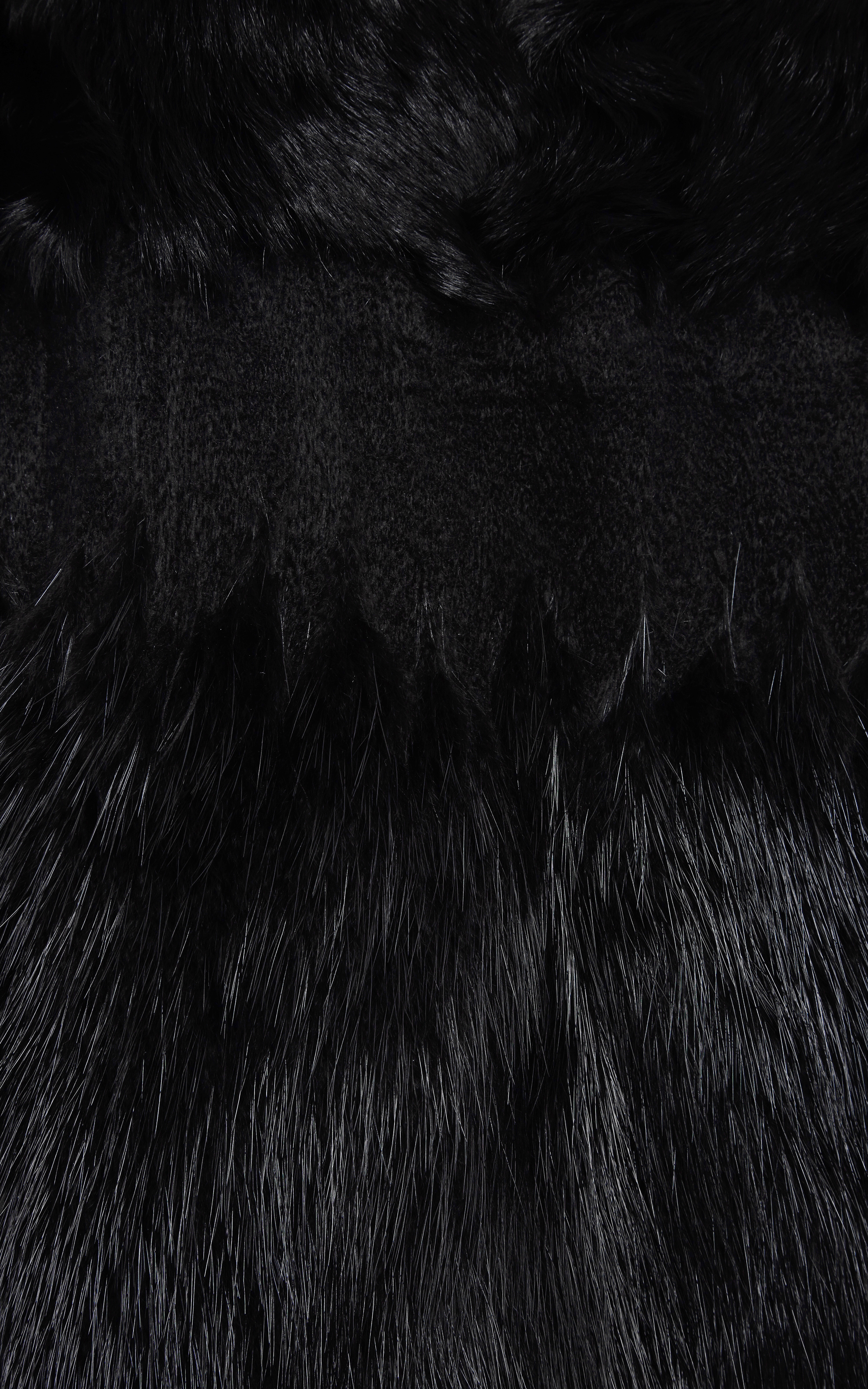 Ferragamo Black Persian Lamb Coat with Beaver Fur Trim - Lyst