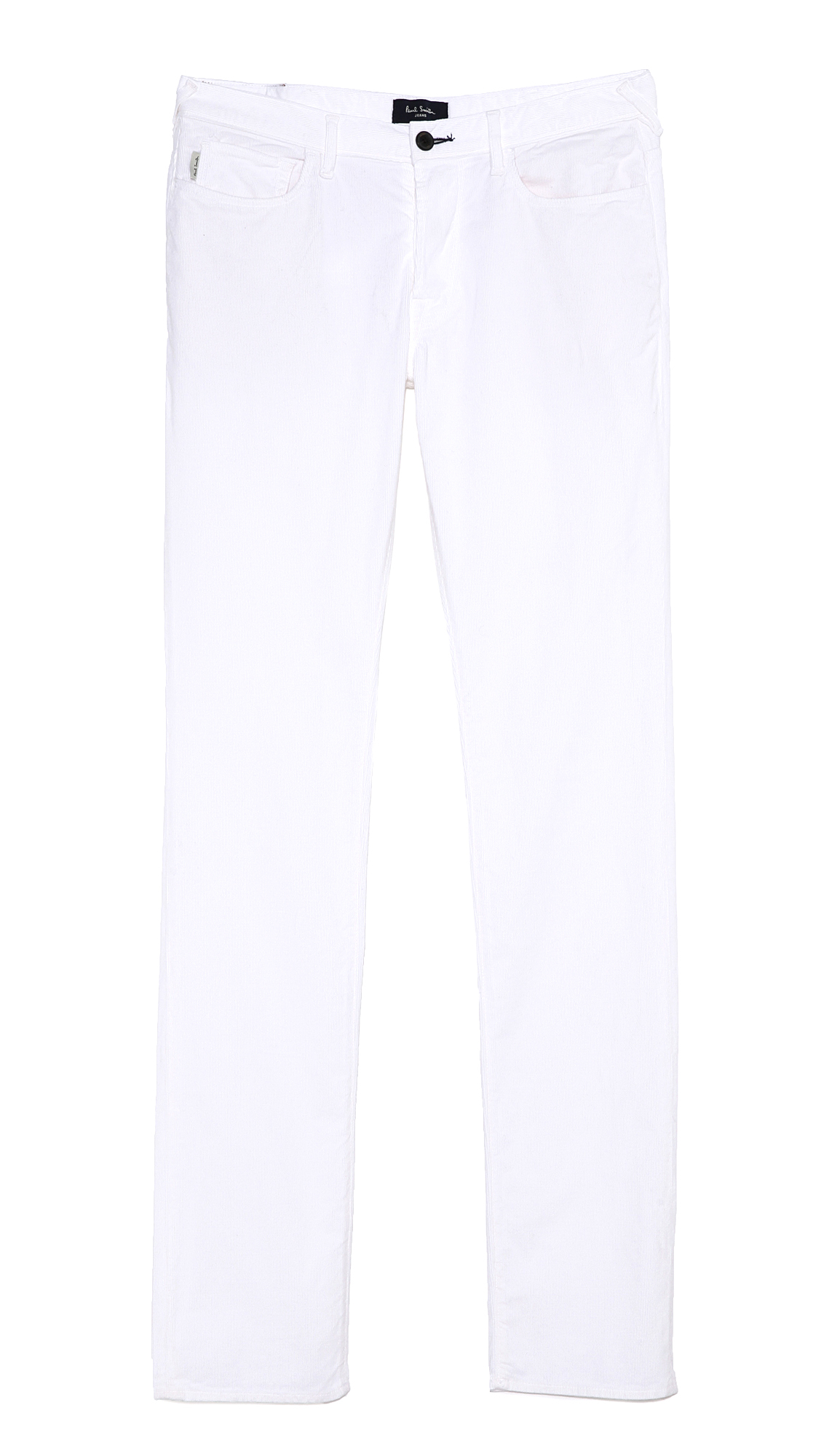 Paul Smith Drain-Pipe Light-Weight Corduroy Pants in White for Men - Lyst