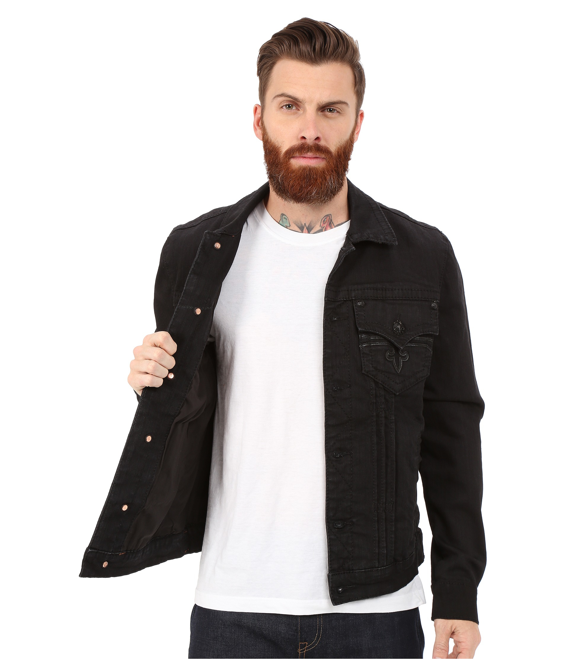 rock revival denim jacket