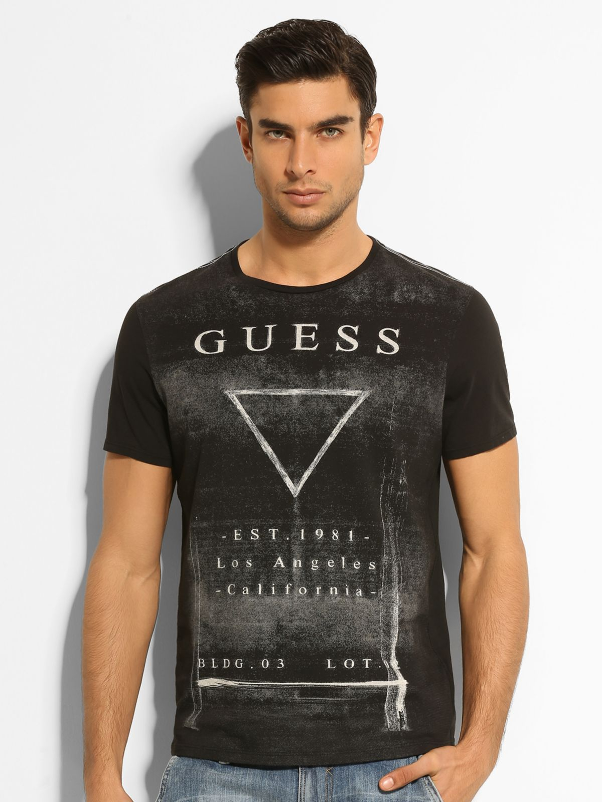 Guess Remember Me Cotton Tshirt in Black for Men | Lyst