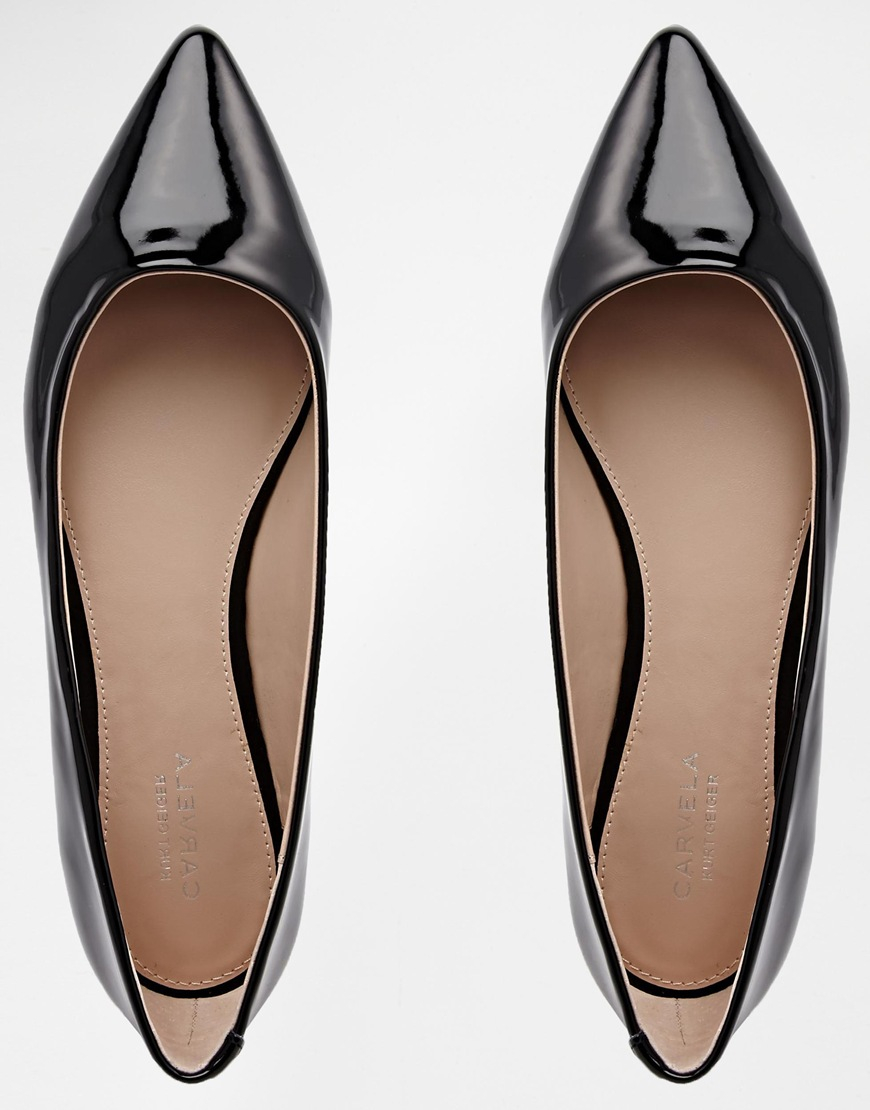 carvela pointed flats