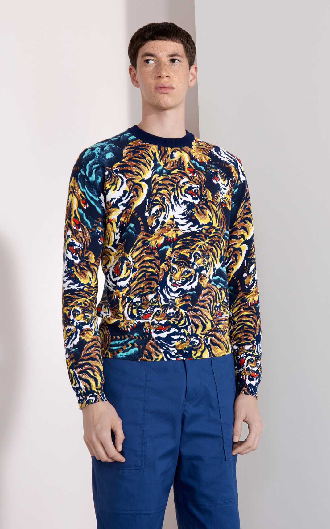 KENZO Cotton 'flying Tiger' Sweater in 