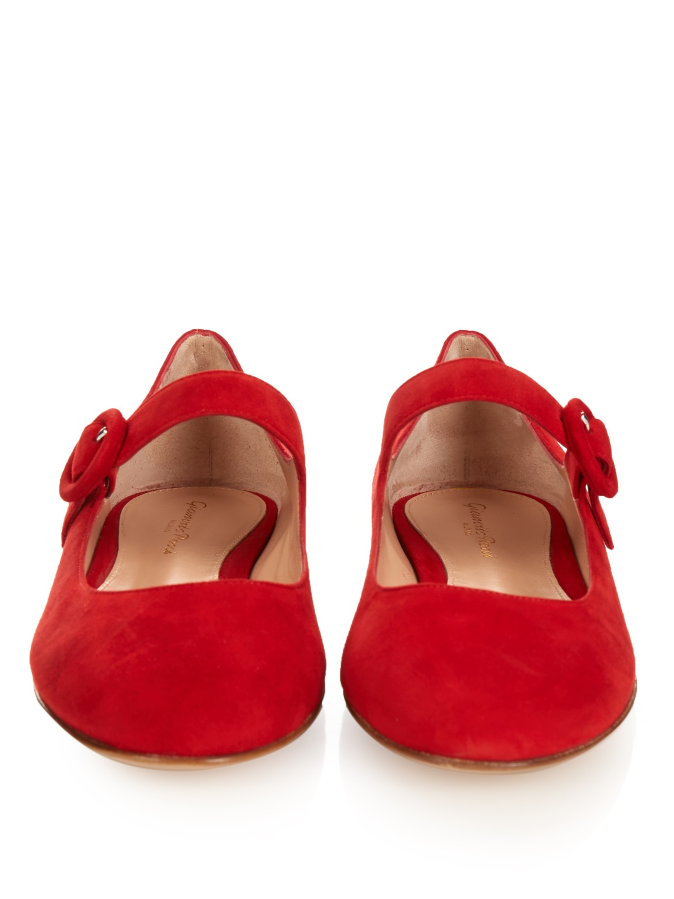 red suede mary jane shoes