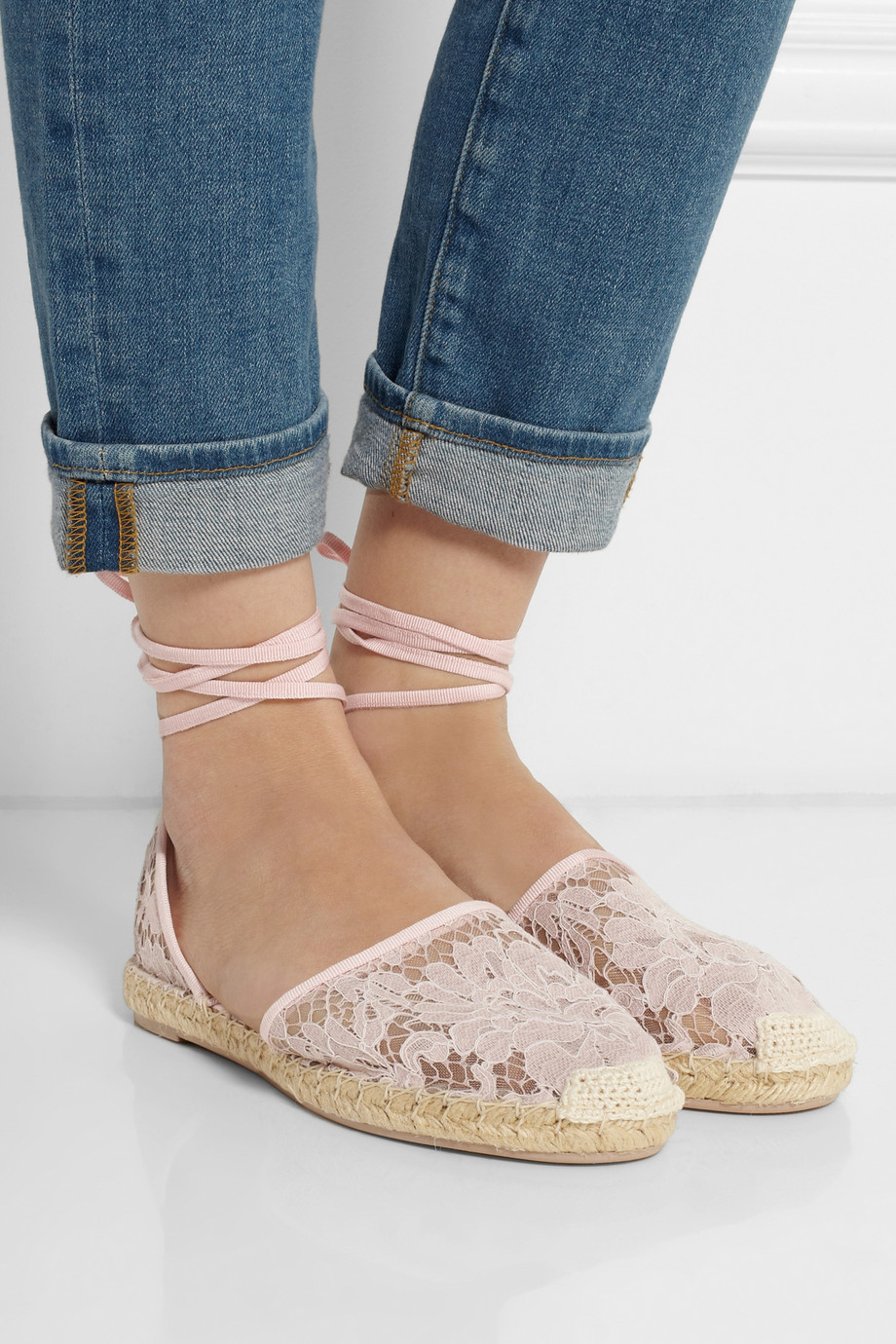 valentino lace espadrilles