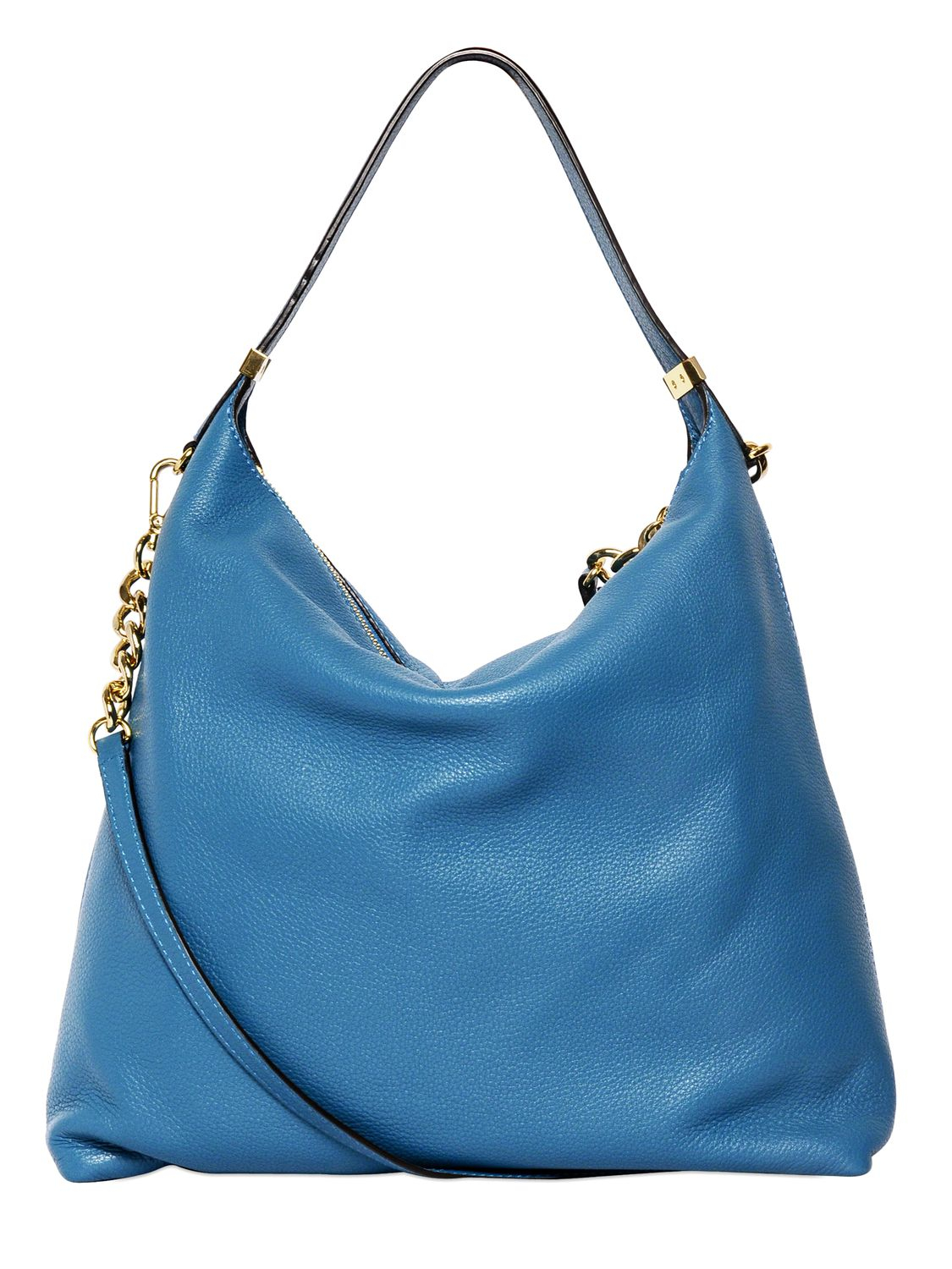 Michael michael kors Weston Grained Leather Hobo Bag in Blue (turquoise ...