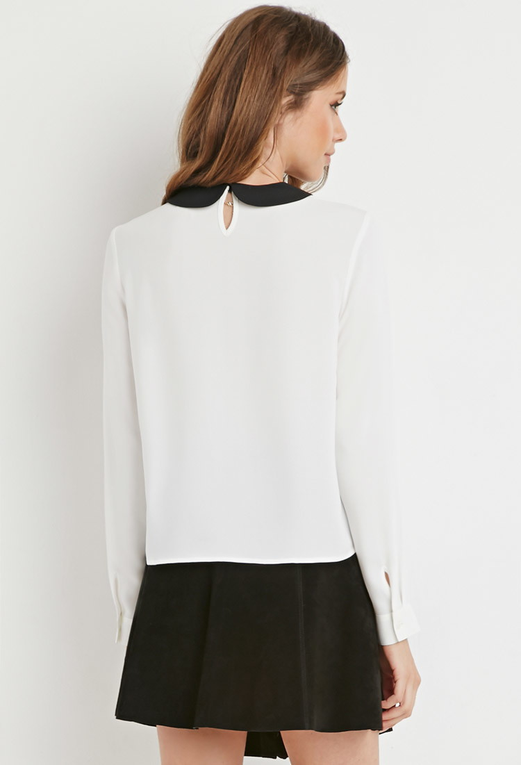 peter pan collar blouse forever 21