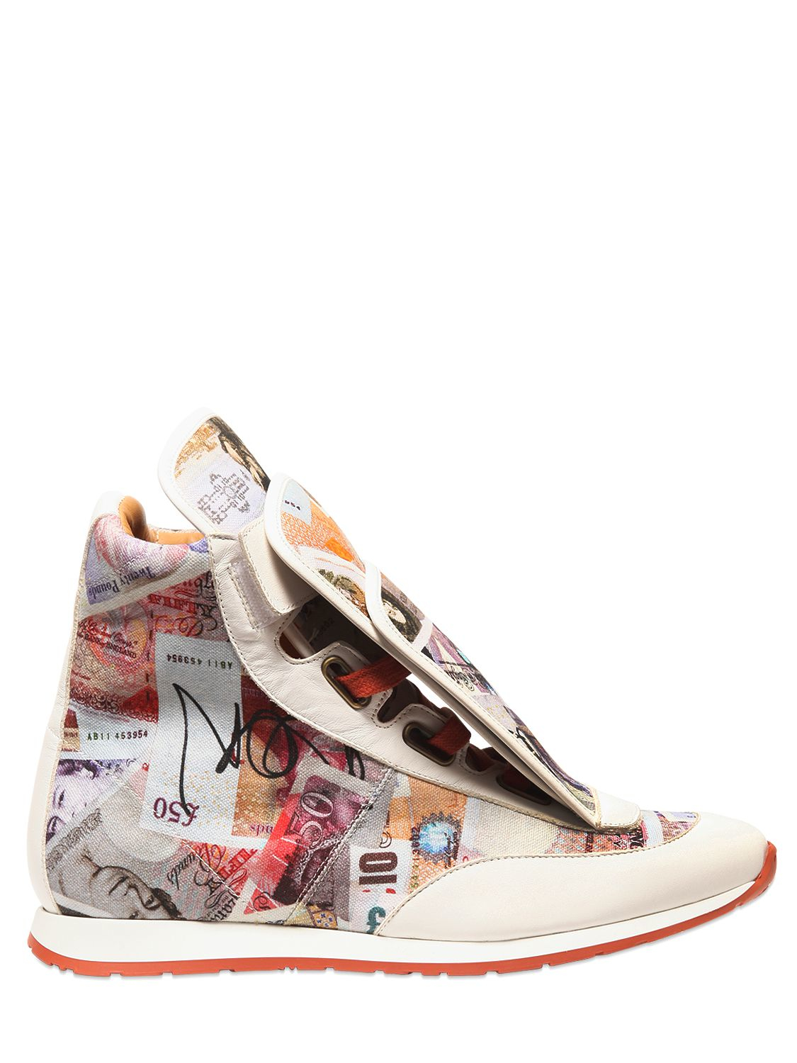 printed canvas sneakers