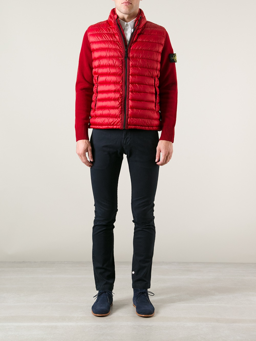 Stone Island Stone Island Padded Gilet in Red for Men - Lyst
