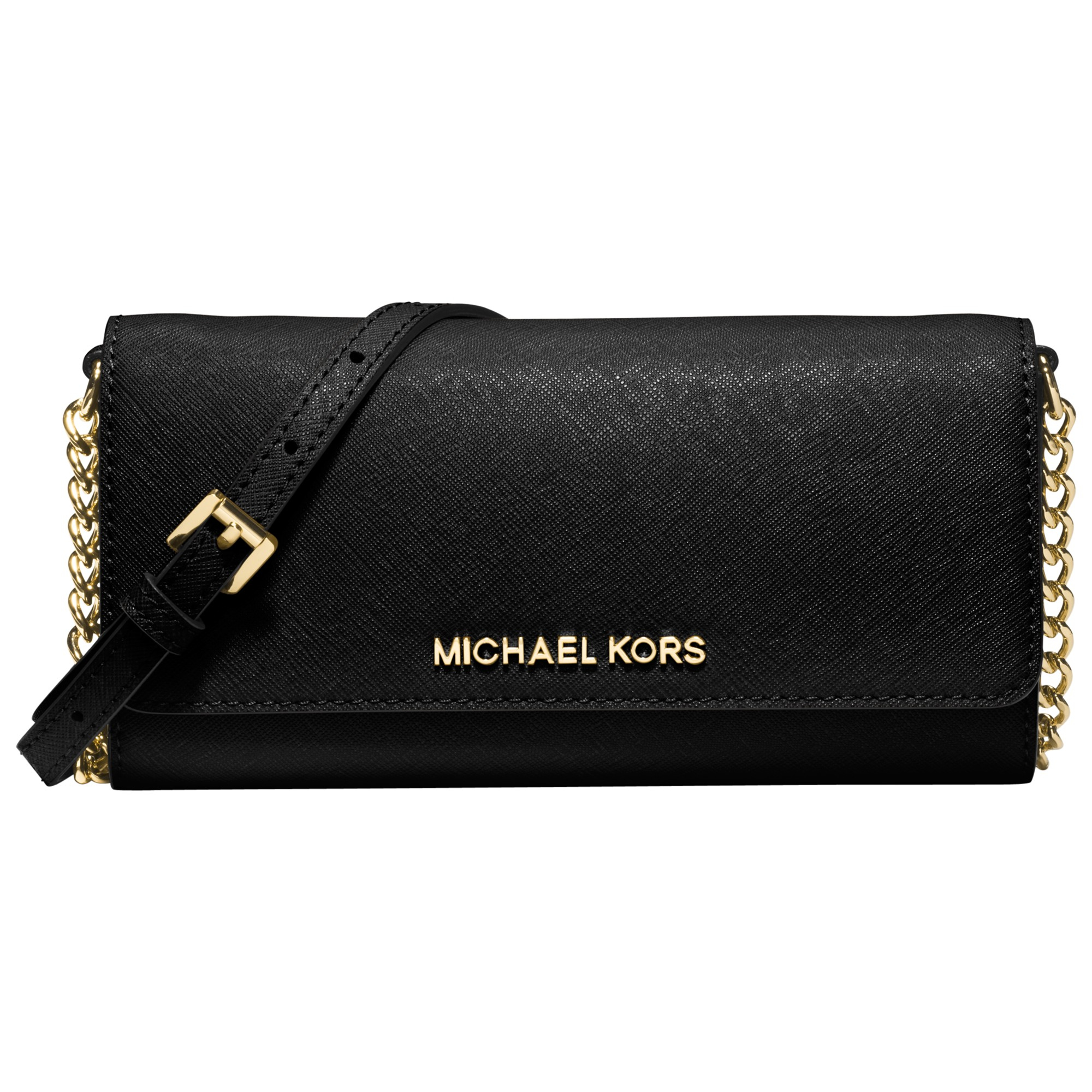 MICHAEL Michael Kors Jet Set Travel Saffiano Leather Chain Wallet in ...
