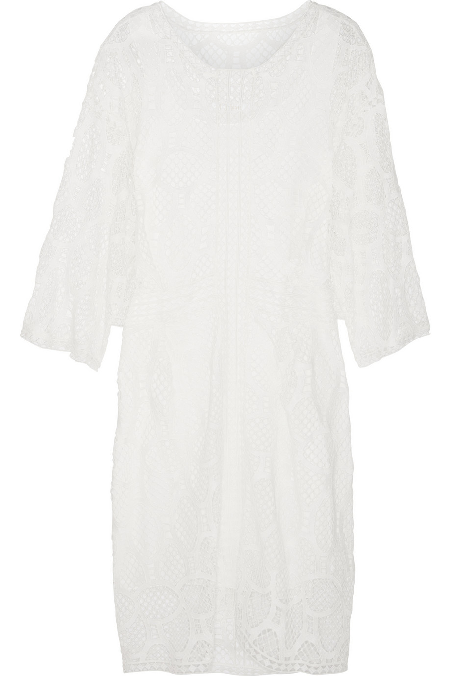 Lyst - Chloé Crocheted Lace Dress in White