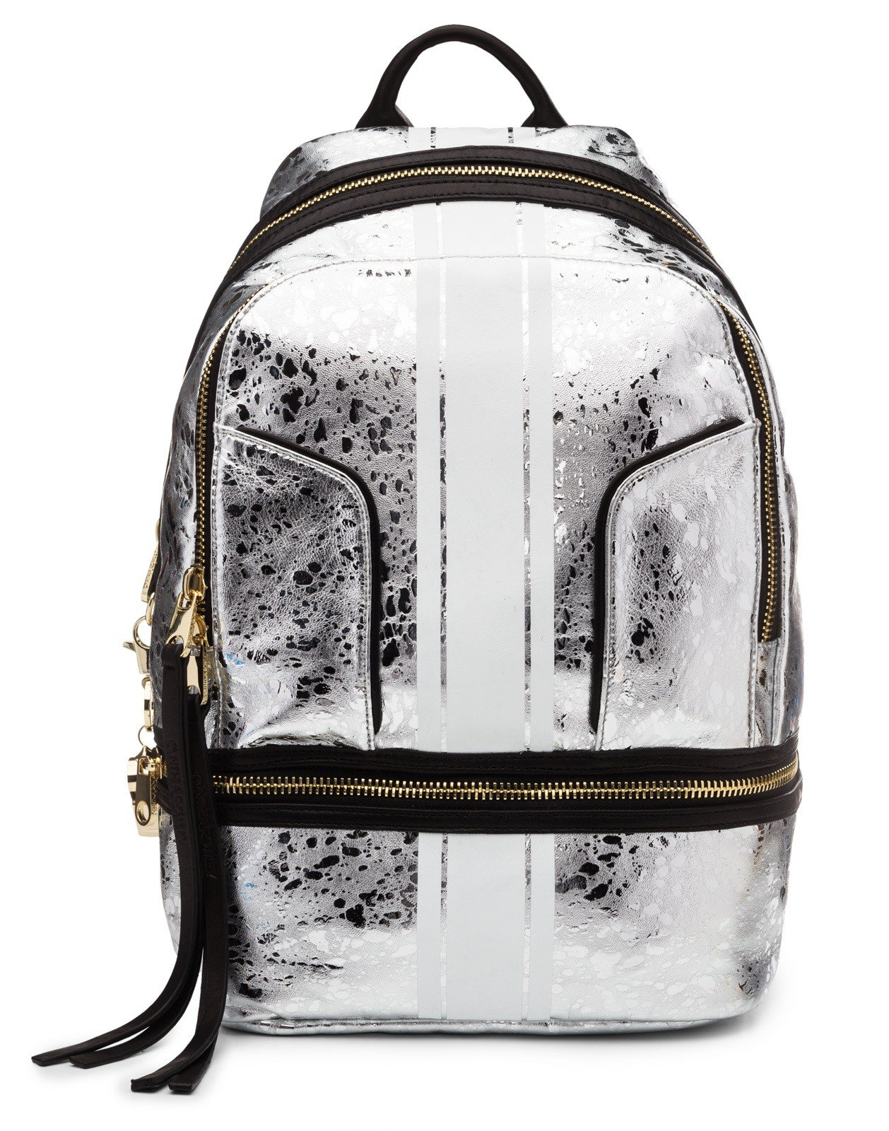 Lyst Cynthia rowley Pebbled Leather Brody Backpack in Metallic