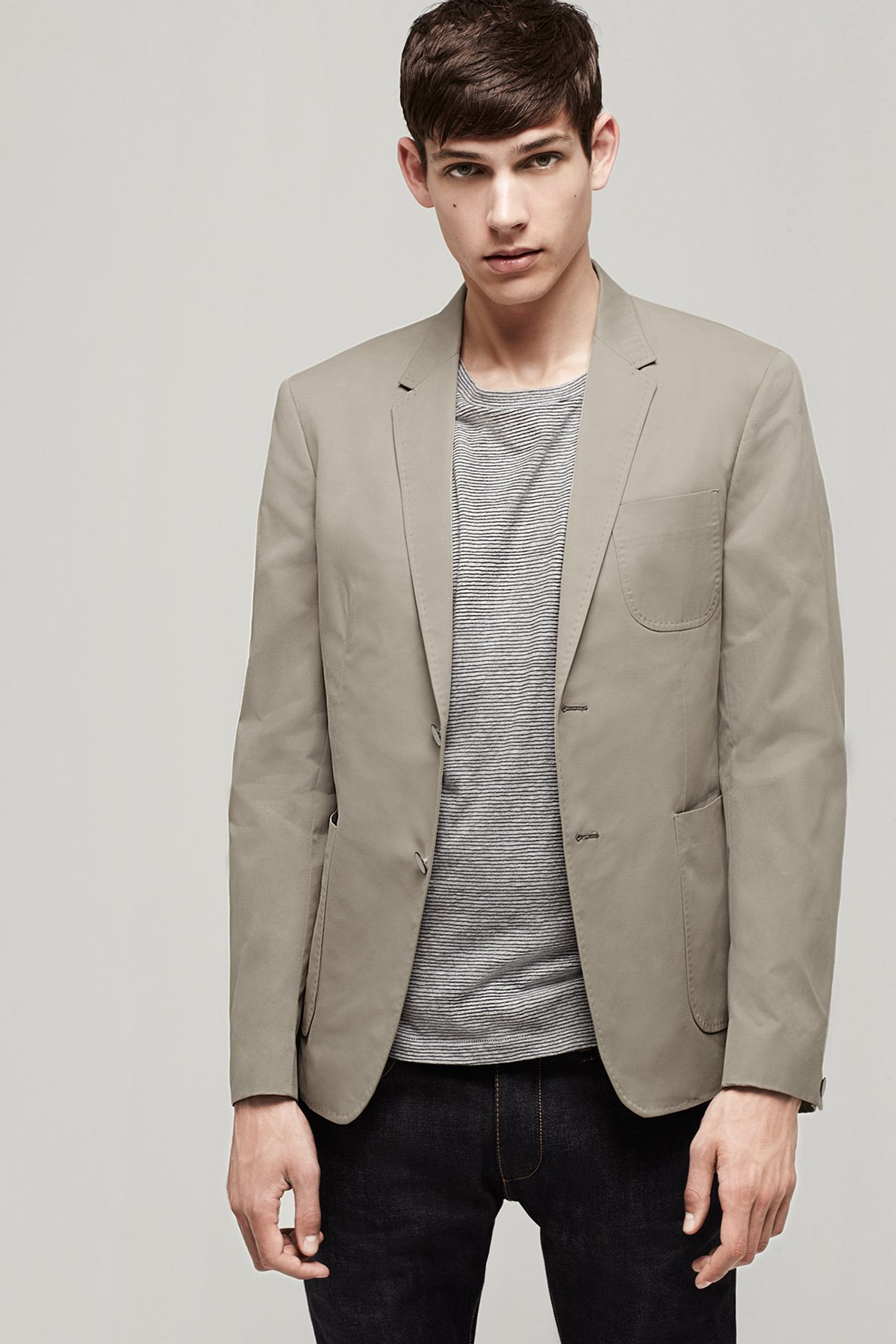 Rag & Bone Slim Patch Pocket Blazer in Natural Lyst