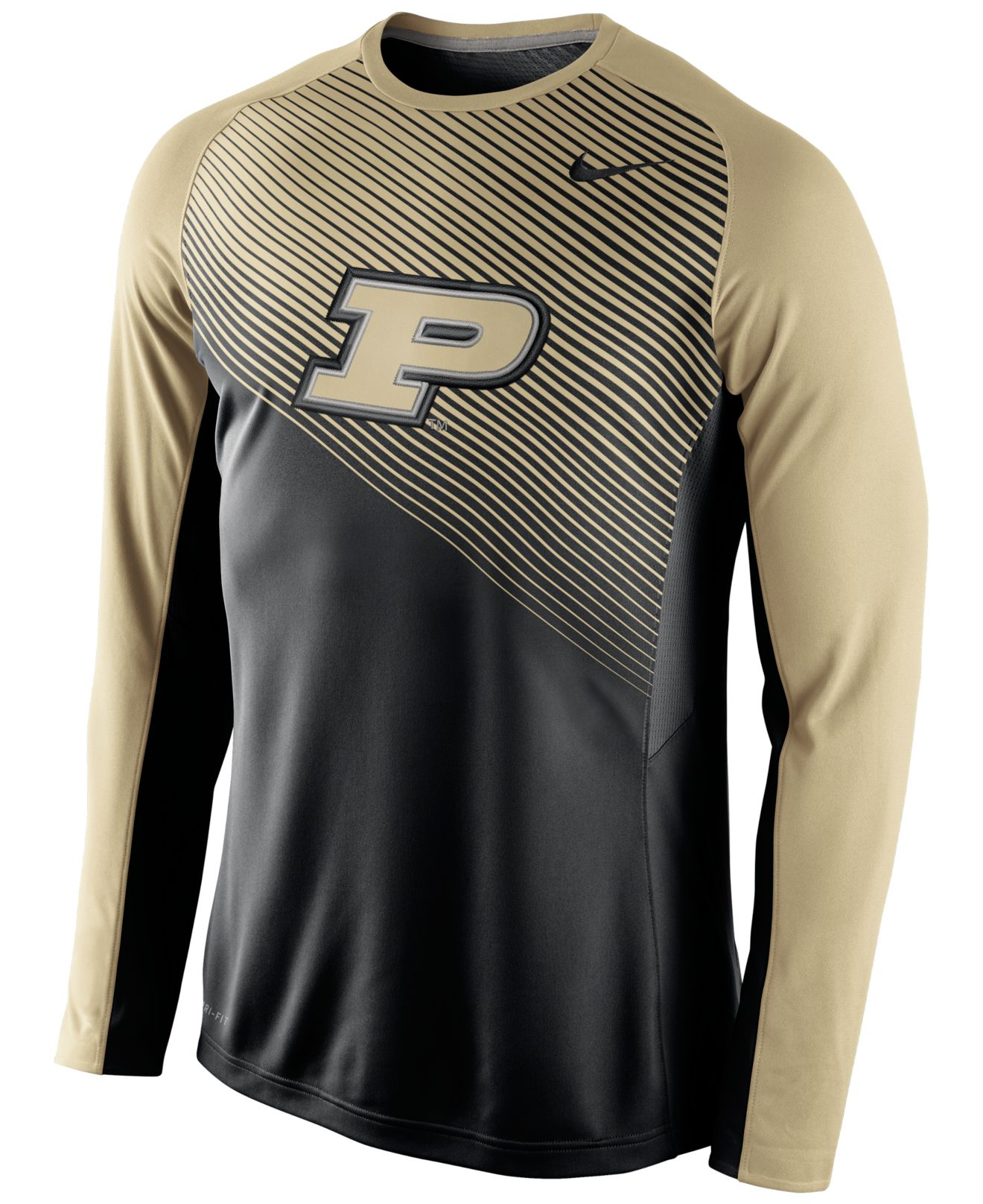 Nike Mens Long-sleeve Purdue Boilermakers Fearless Shootaround T-shirt ...