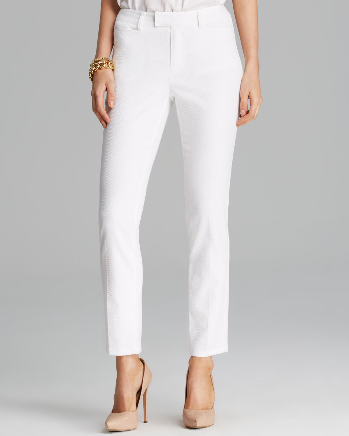 Lyst - Nanette Lepore Pants - Textured in White
