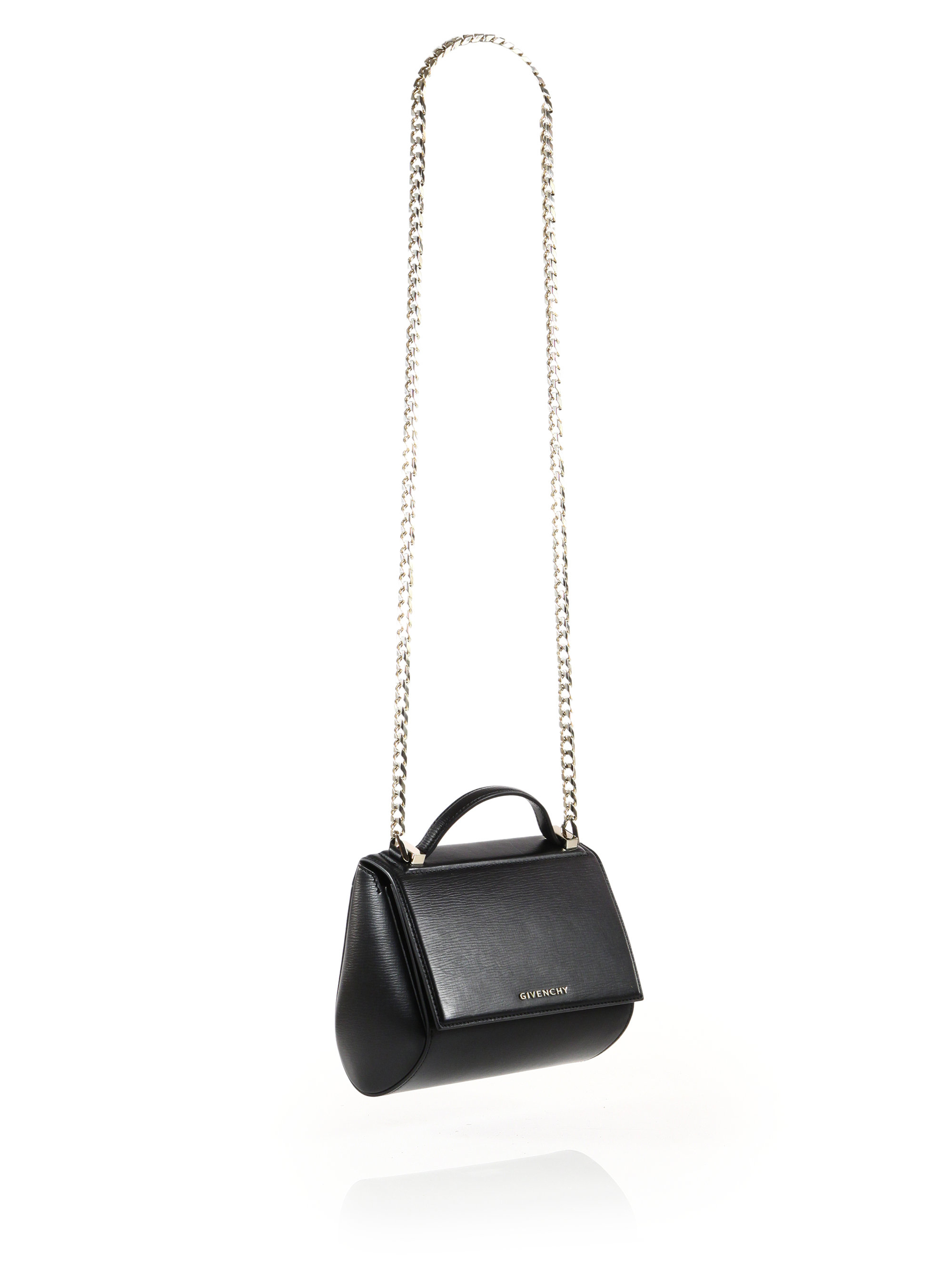 Givenchy Pandora Box Mini Textured Leather Chain Crossbody Bag in Black