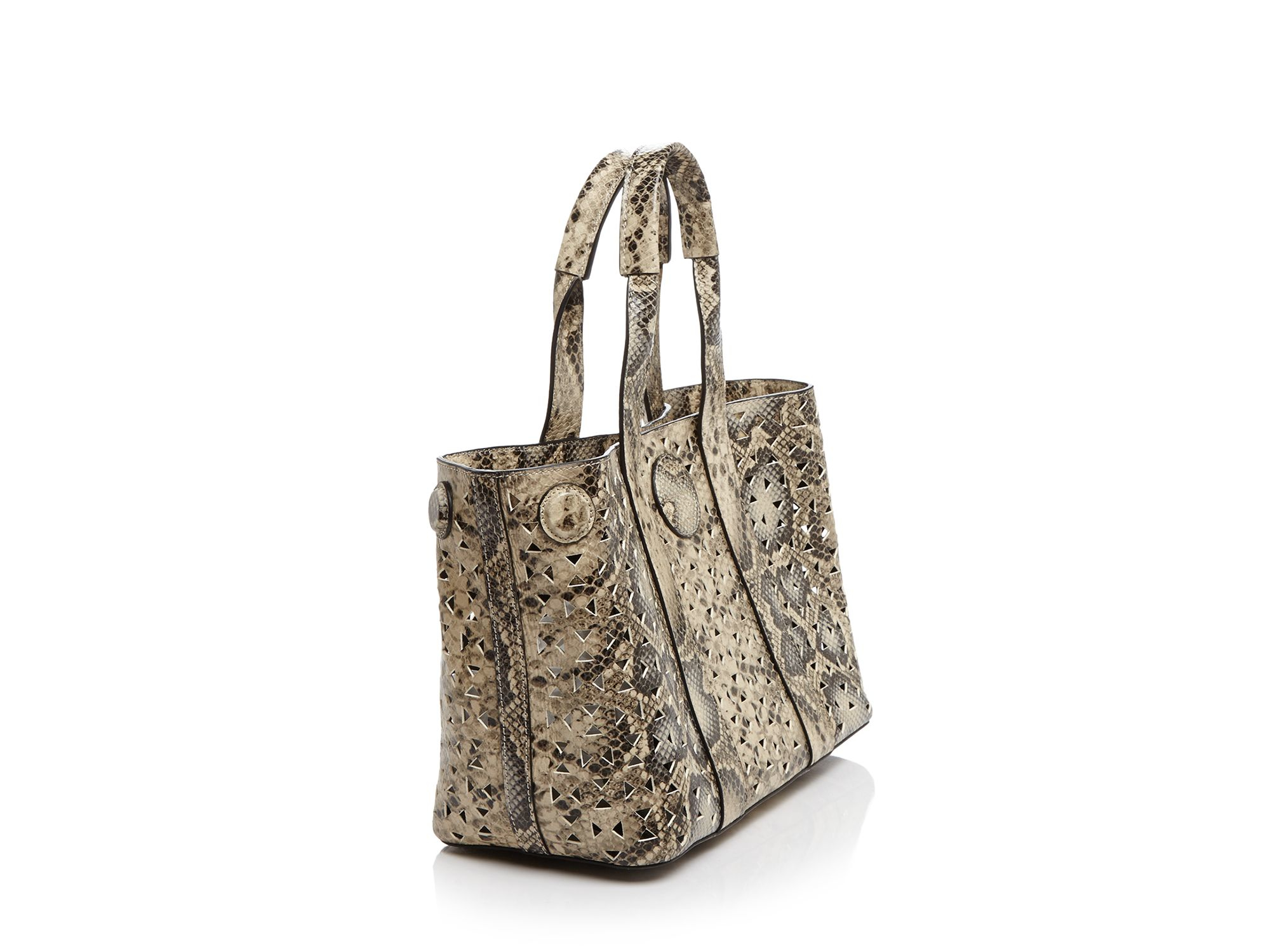 tory burch snakeskin tote