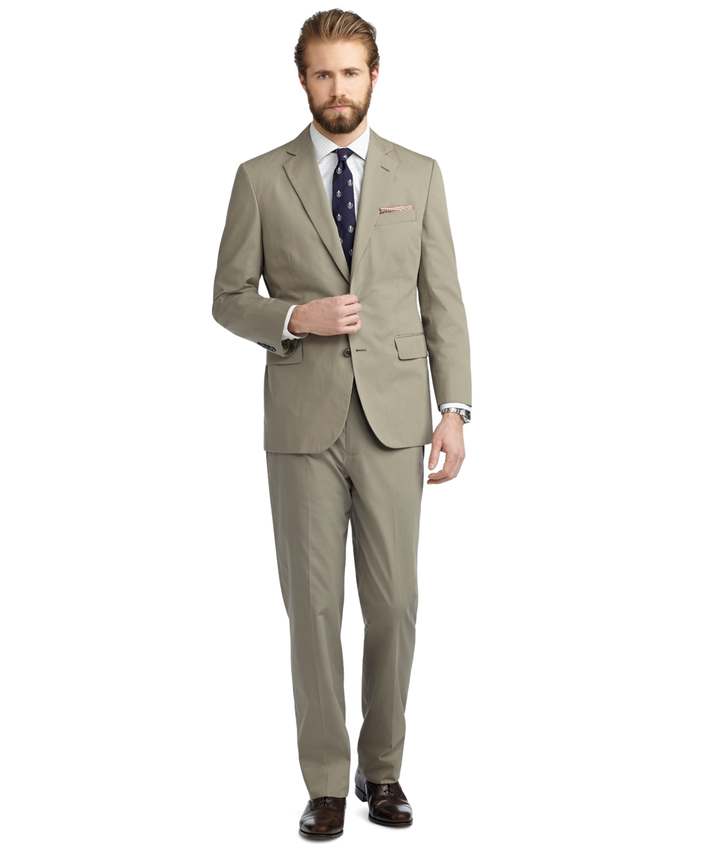 Brooks brothers Madison Fit Poplin Suit in Green for Men (sage) Lyst