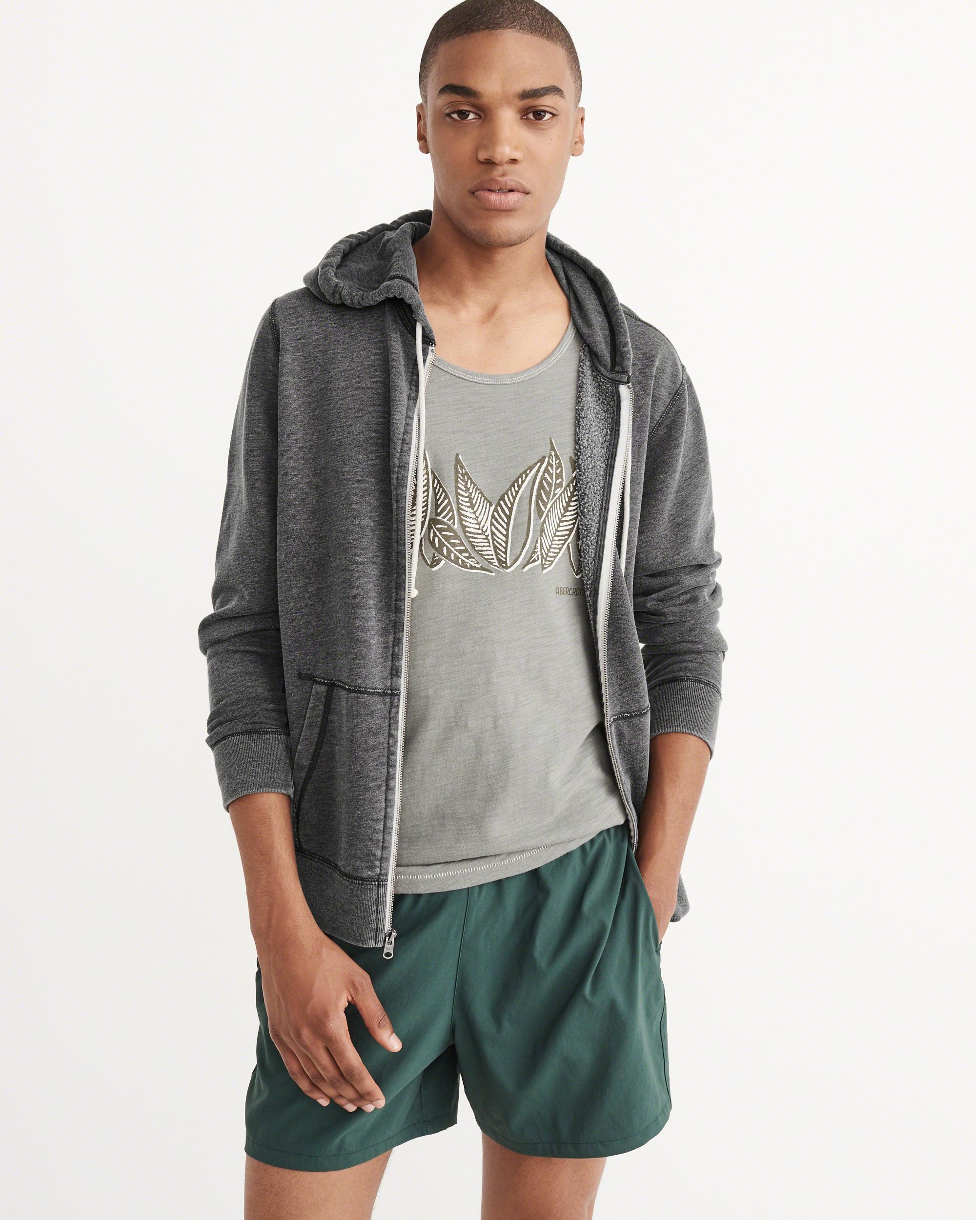 Lyst Abercrombie & Fitch Fullzip Icon Hoodie in Black for Men