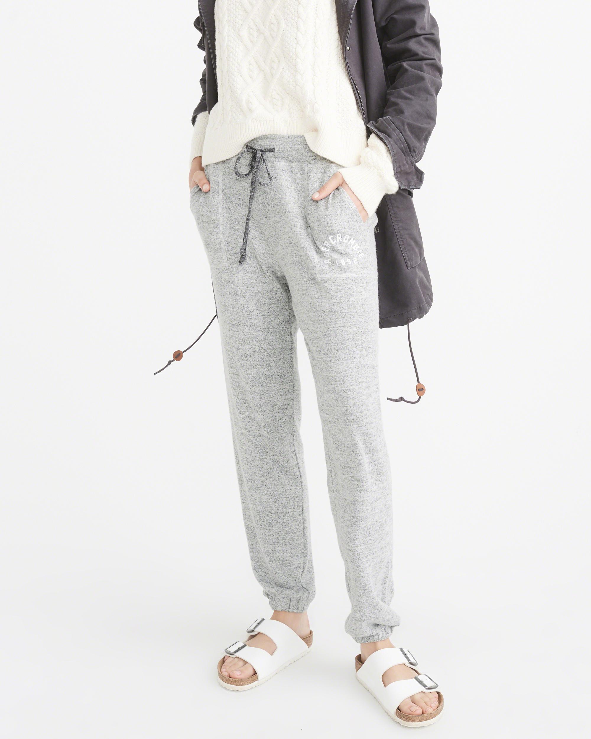Lyst - Abercrombie & Fitch Cozy Banded Sweatpants in Gray
