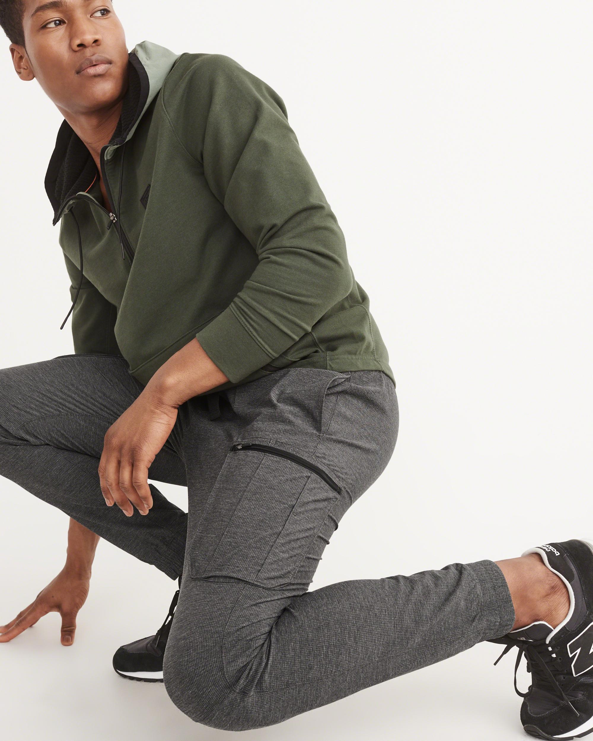 Lyst - Abercrombie & Fitch Nylon Cargo Joggers in Gray for Men