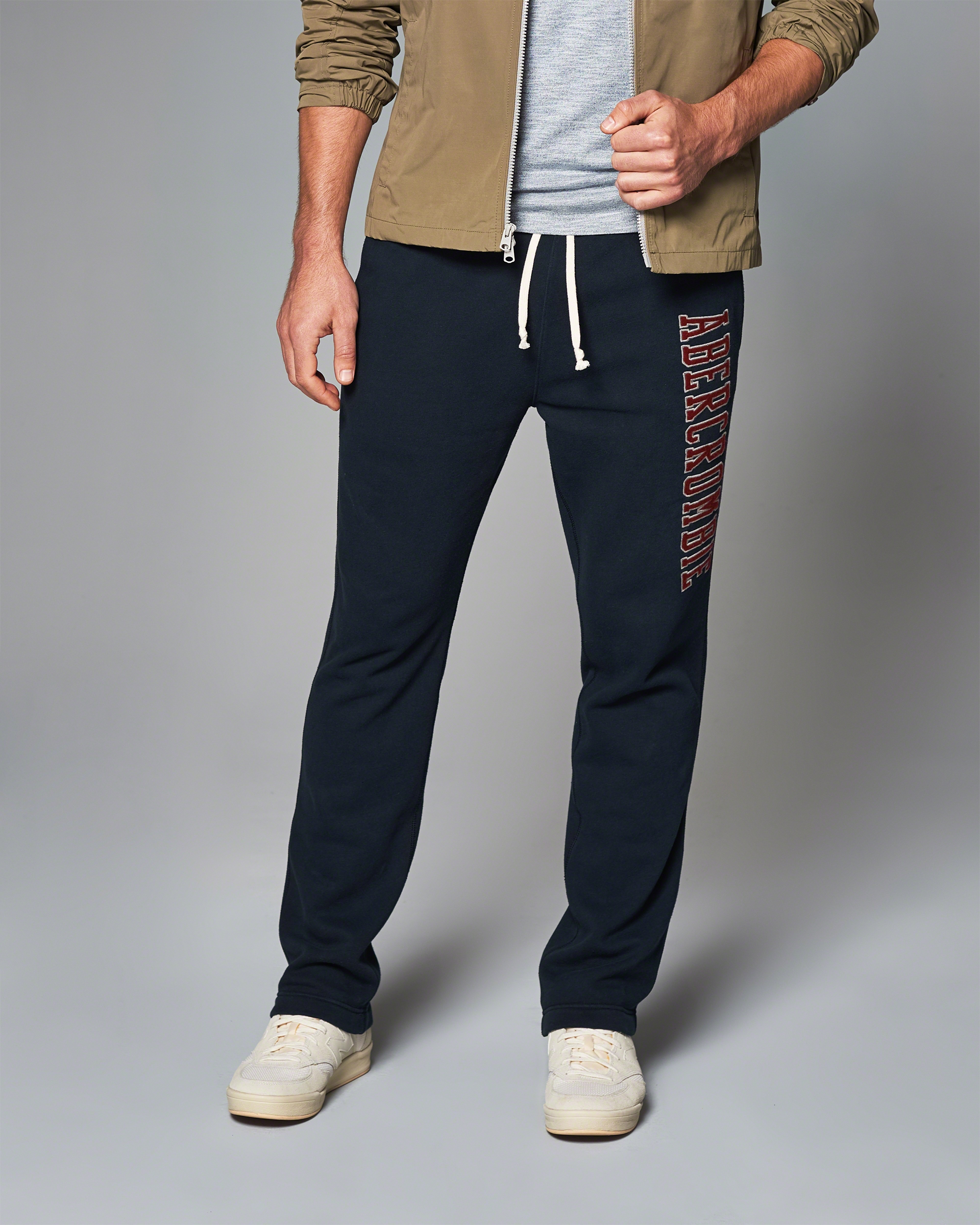 sweatpants with logo on front