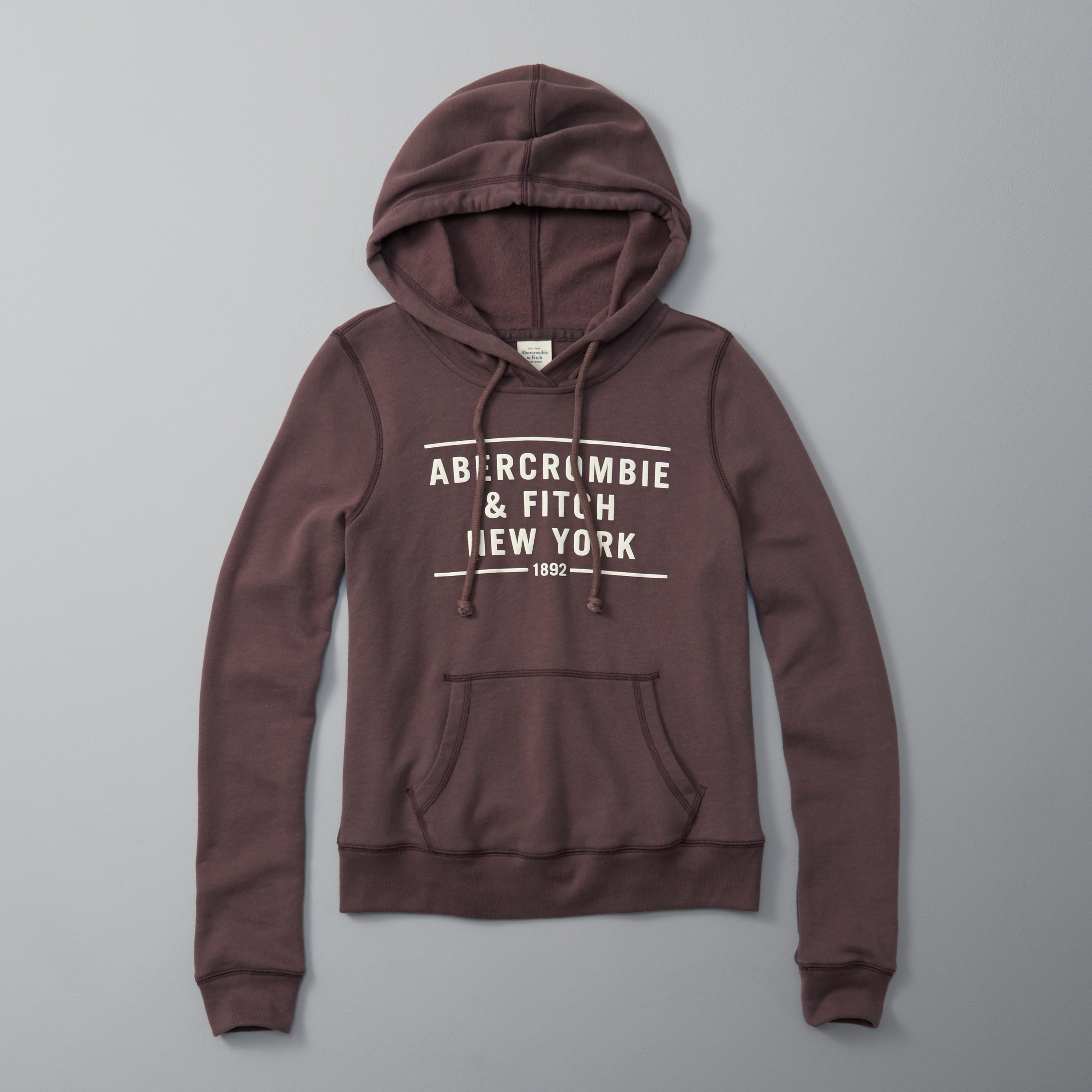 Abercrombie And Fitch Logo Hoodie In Purple Lyst