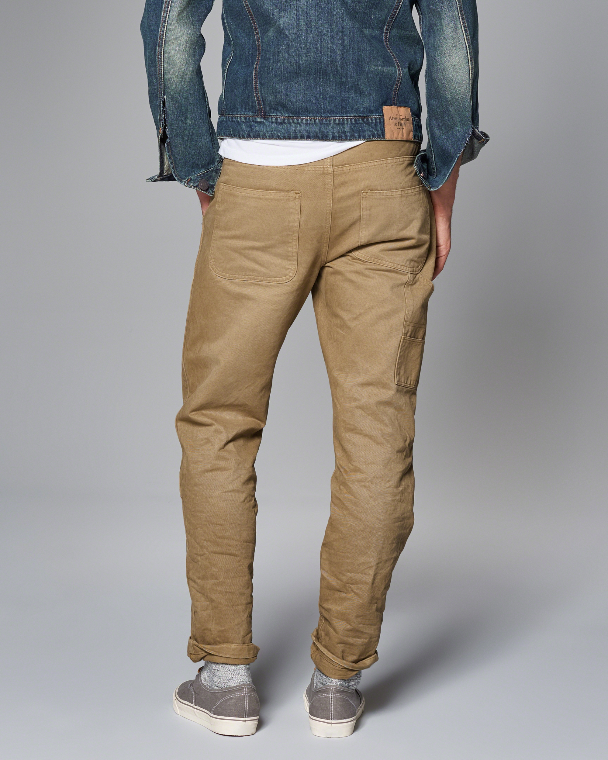 Lyst - Abercrombie & Fitch Relaxed Carpenter Pants in Natural for Men
