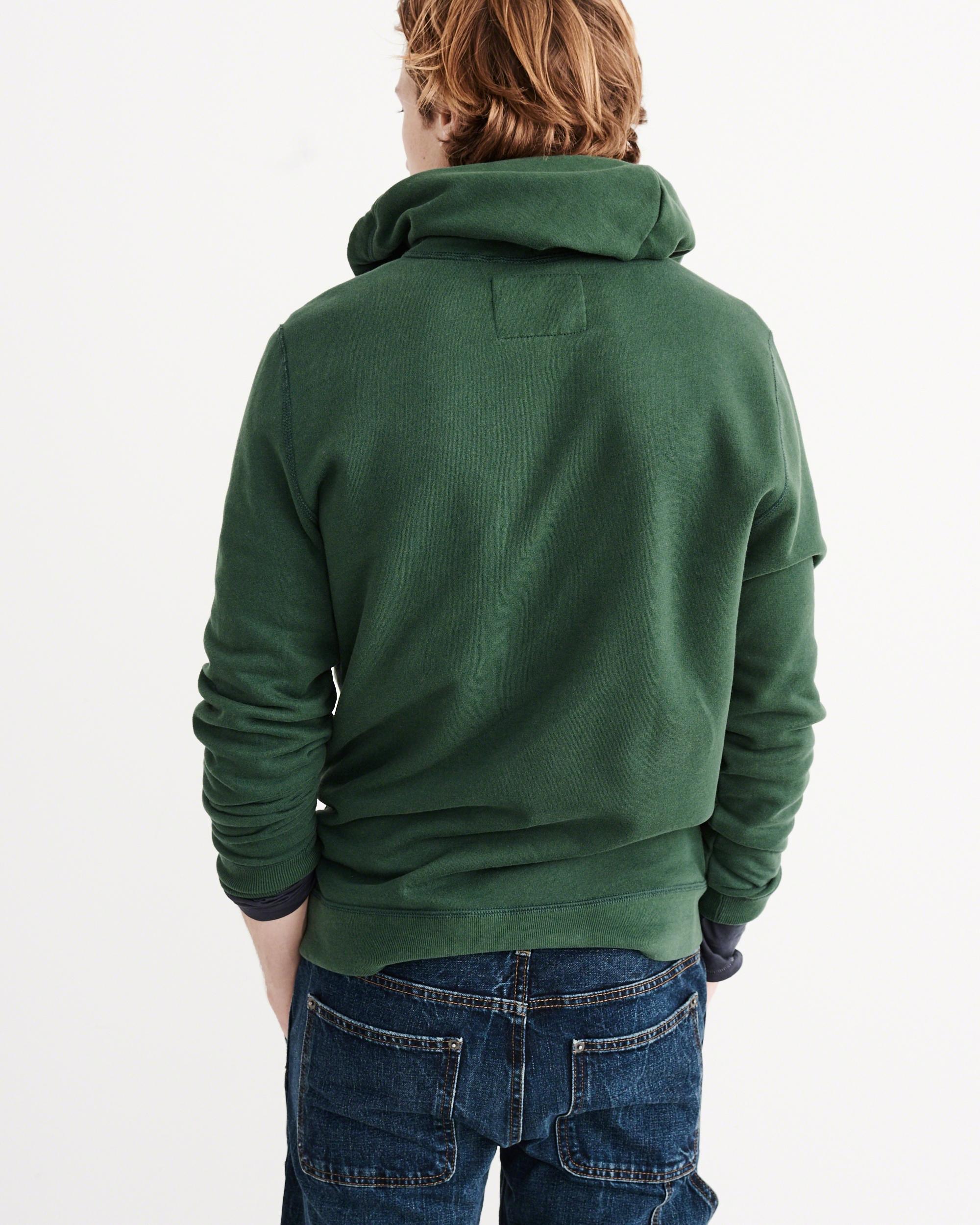 Lyst - Abercrombie & fitch Graphic Full-zip Hoodie in Green for Men