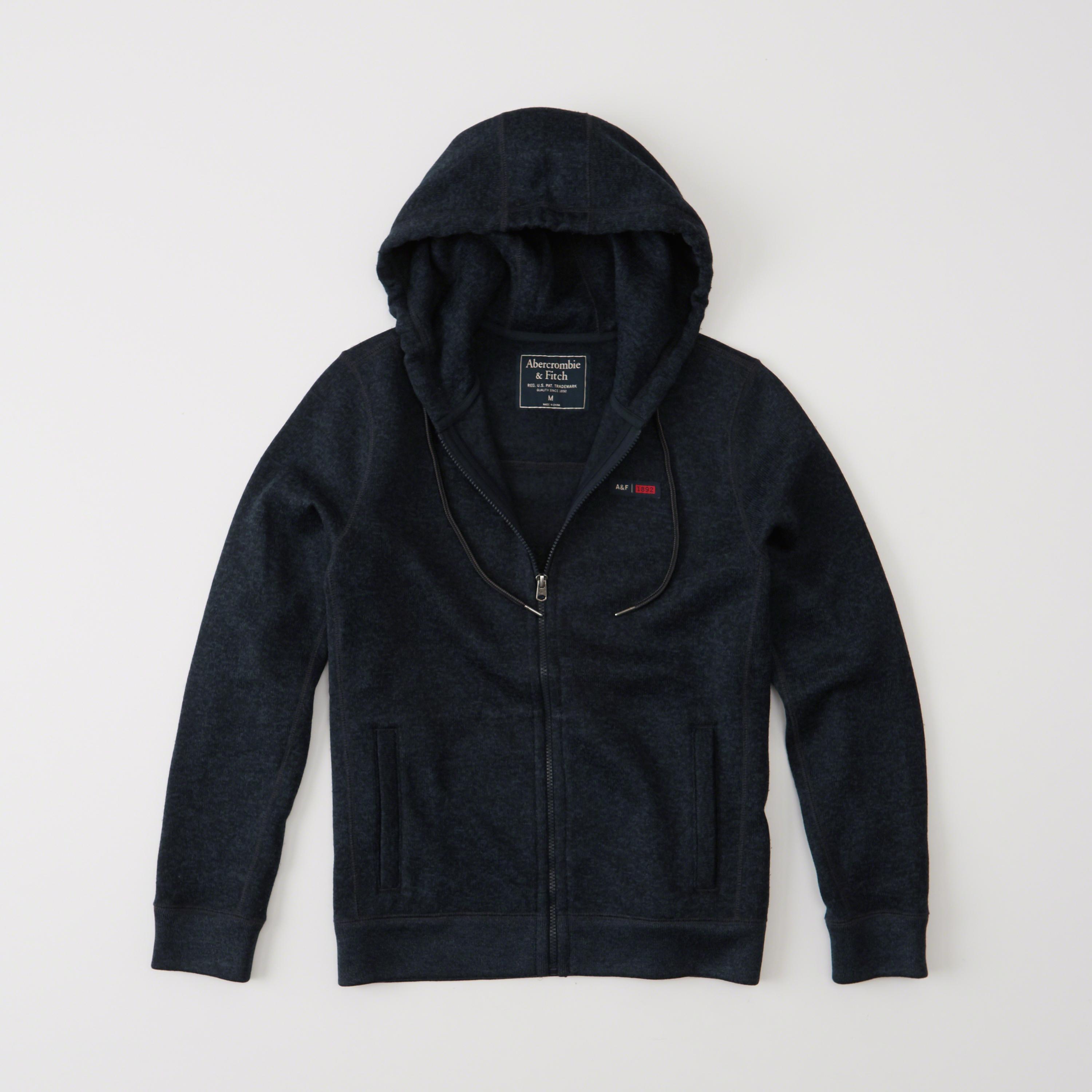 Lyst - Abercrombie & fitch Sweater Fleece Full-zip Hoodie in Blue for Men