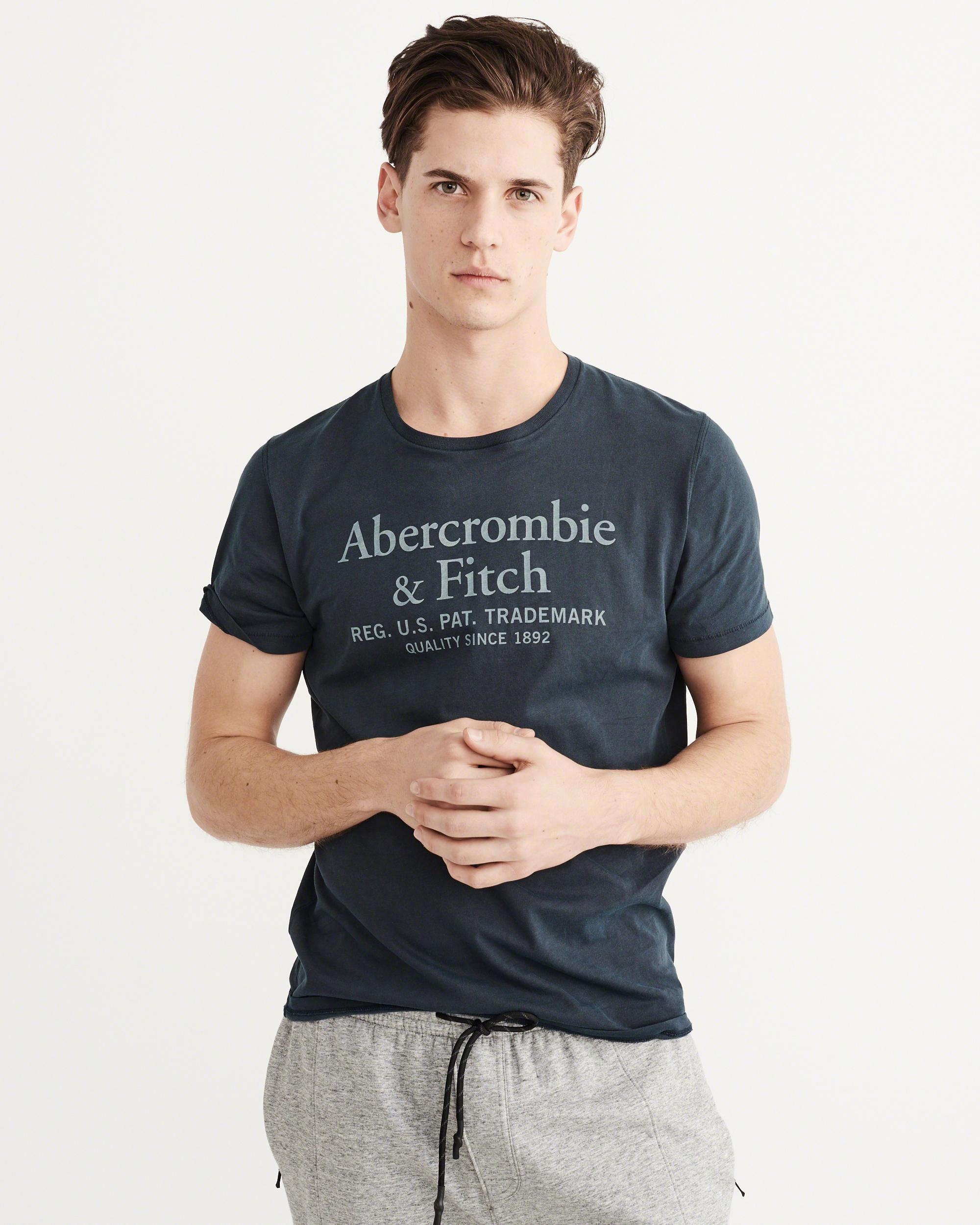 Lyst - Abercrombie & Fitch Garment Dye Graphic Tee in Blue for Men