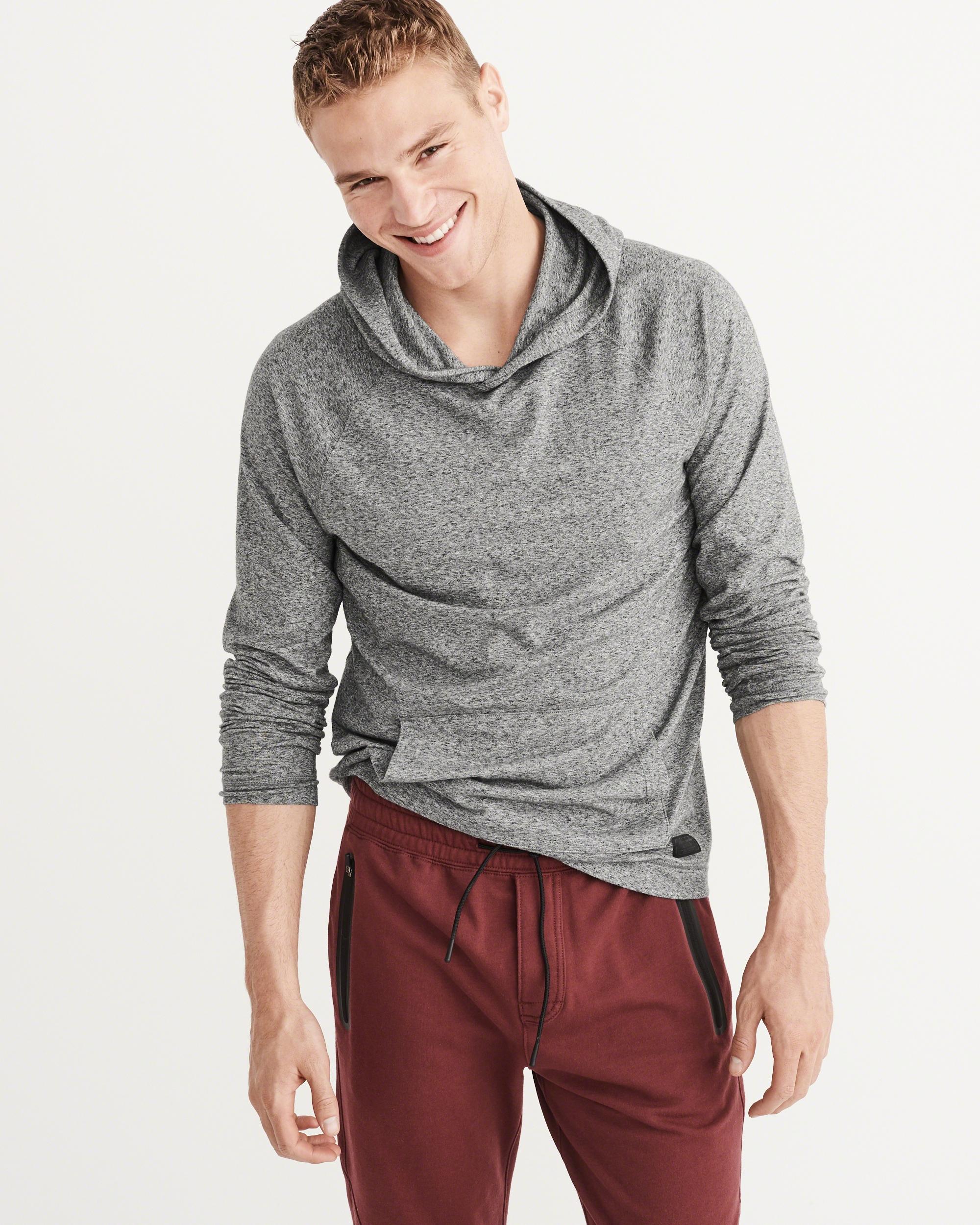 Lyst Abercrombie & Fitch Lightweight Sport Hoodie in Gray for Men