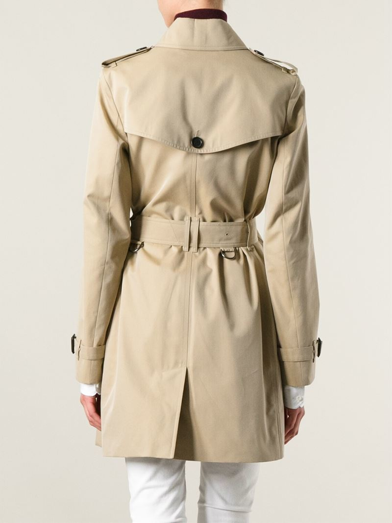 Burberry 'buckingham' Trench Coat in Natural - Lyst