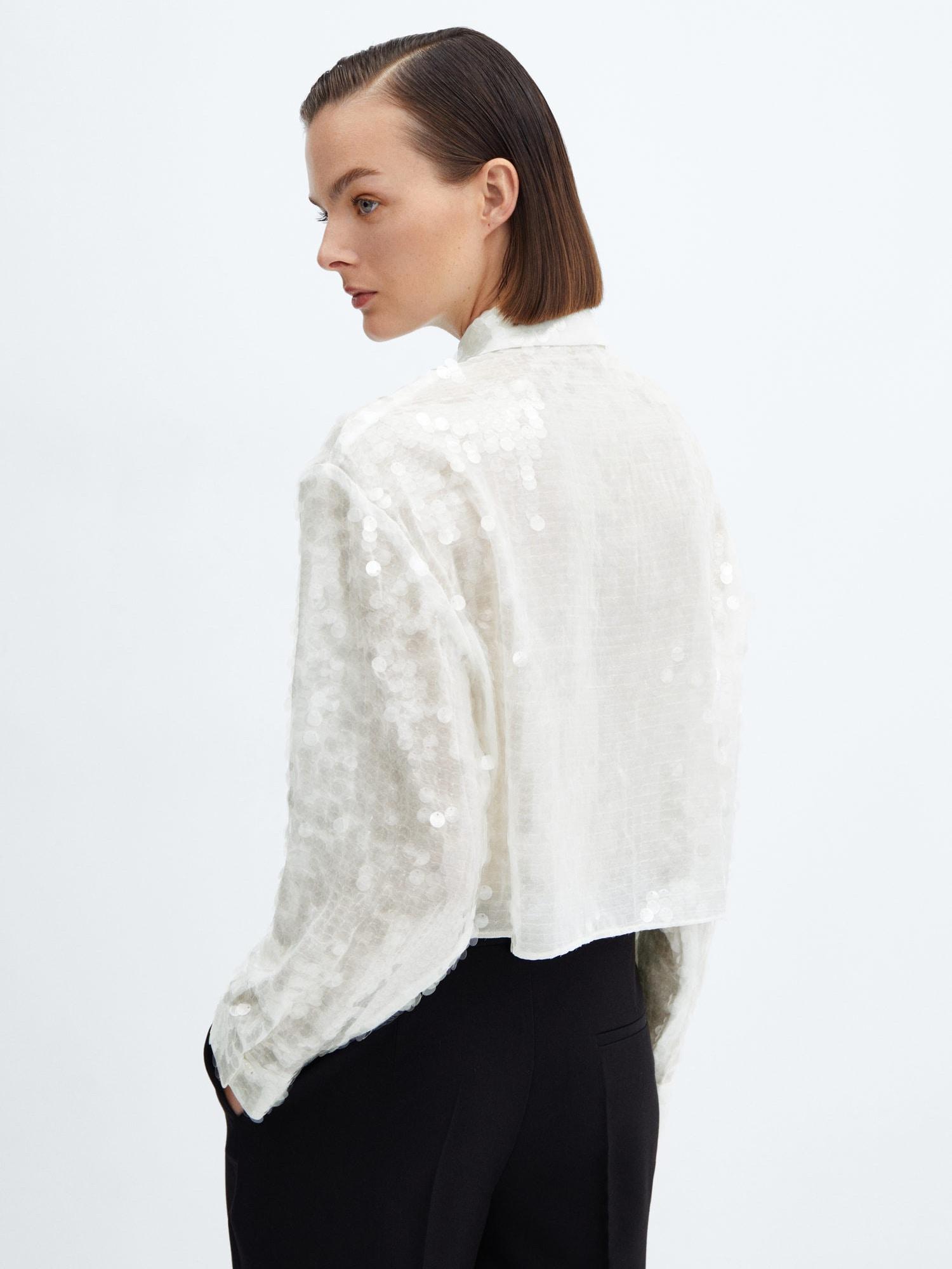 Mango Bluse 'flake' in Weiß | Lyst DE