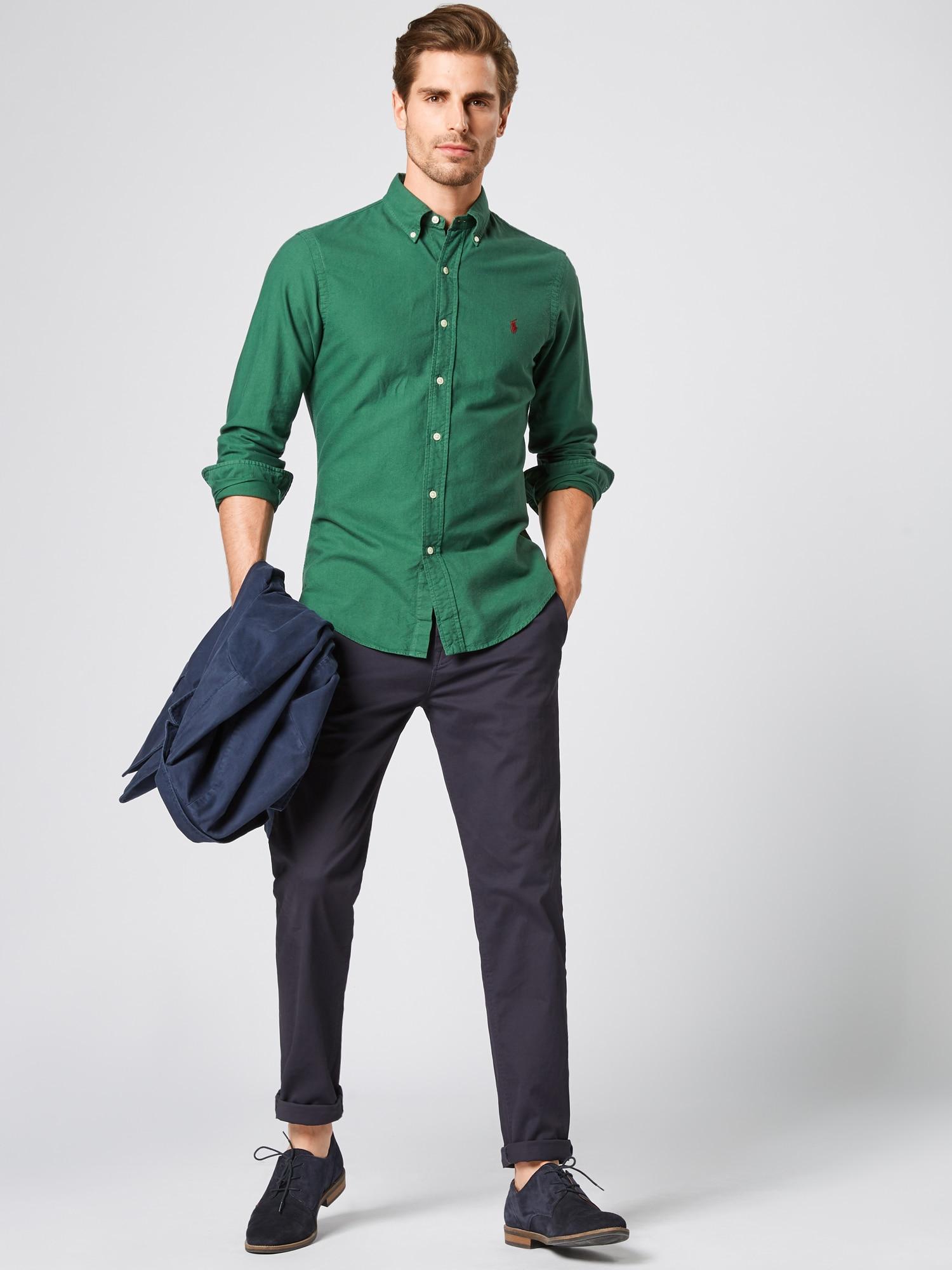 Polo Ralph Lauren Hemd 'GD OXFORD-SL BD PPC SPT' in Grün für Herren | Lyst  DE