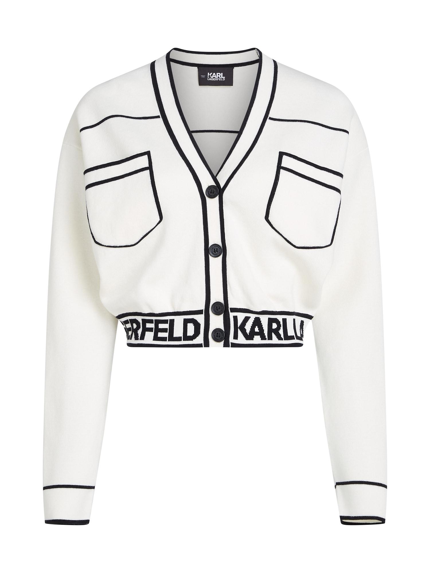 Karl Lagerfeld Strickjacke in Weiß | Lyst AT