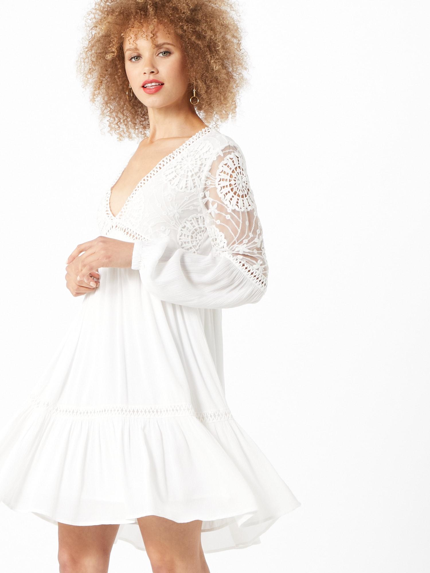 Yas Kleid Weiß Lochstickerei Yas Kleid Weiß Lochstickerei