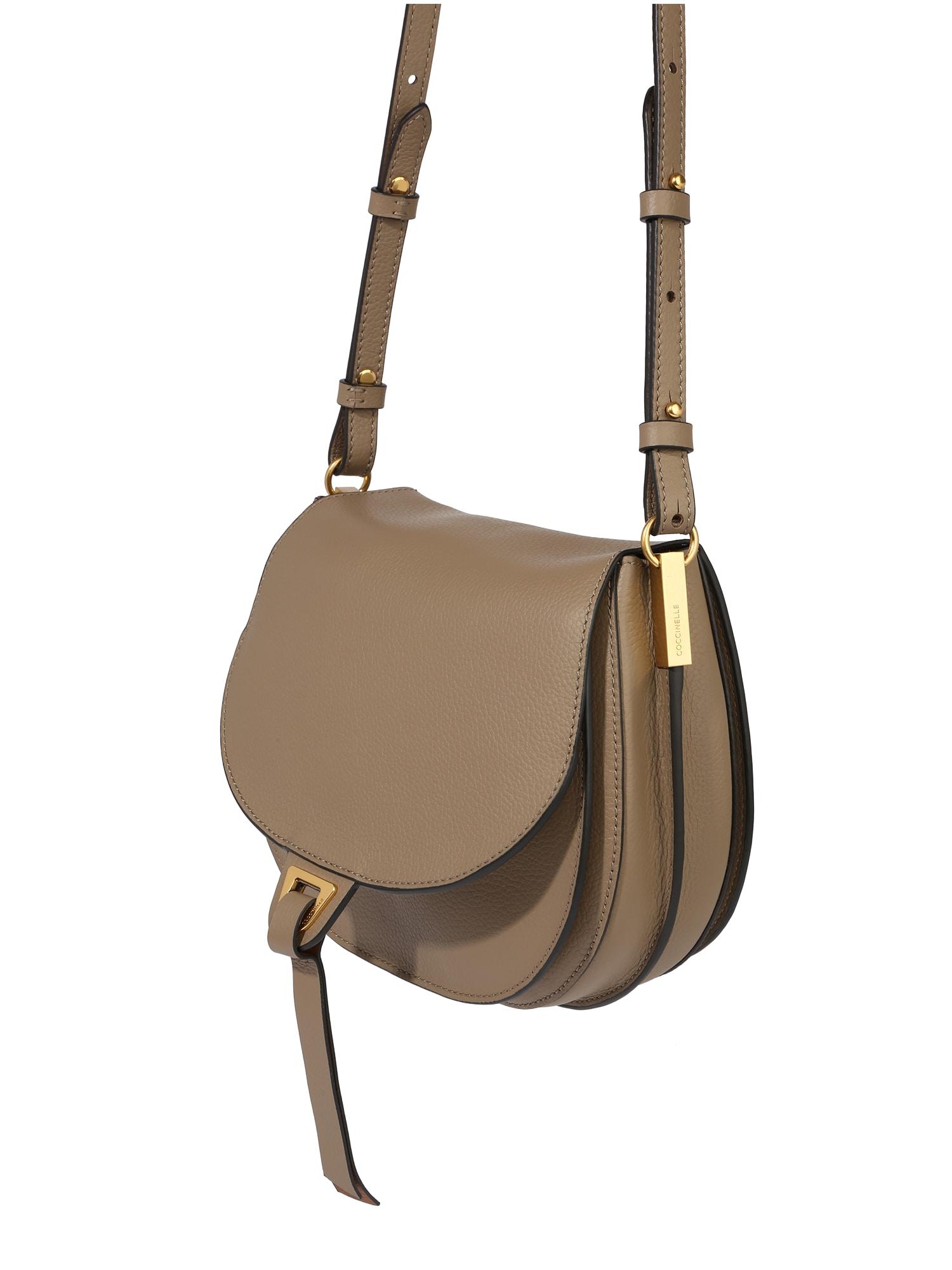 coccinelle umhängetasche taupe