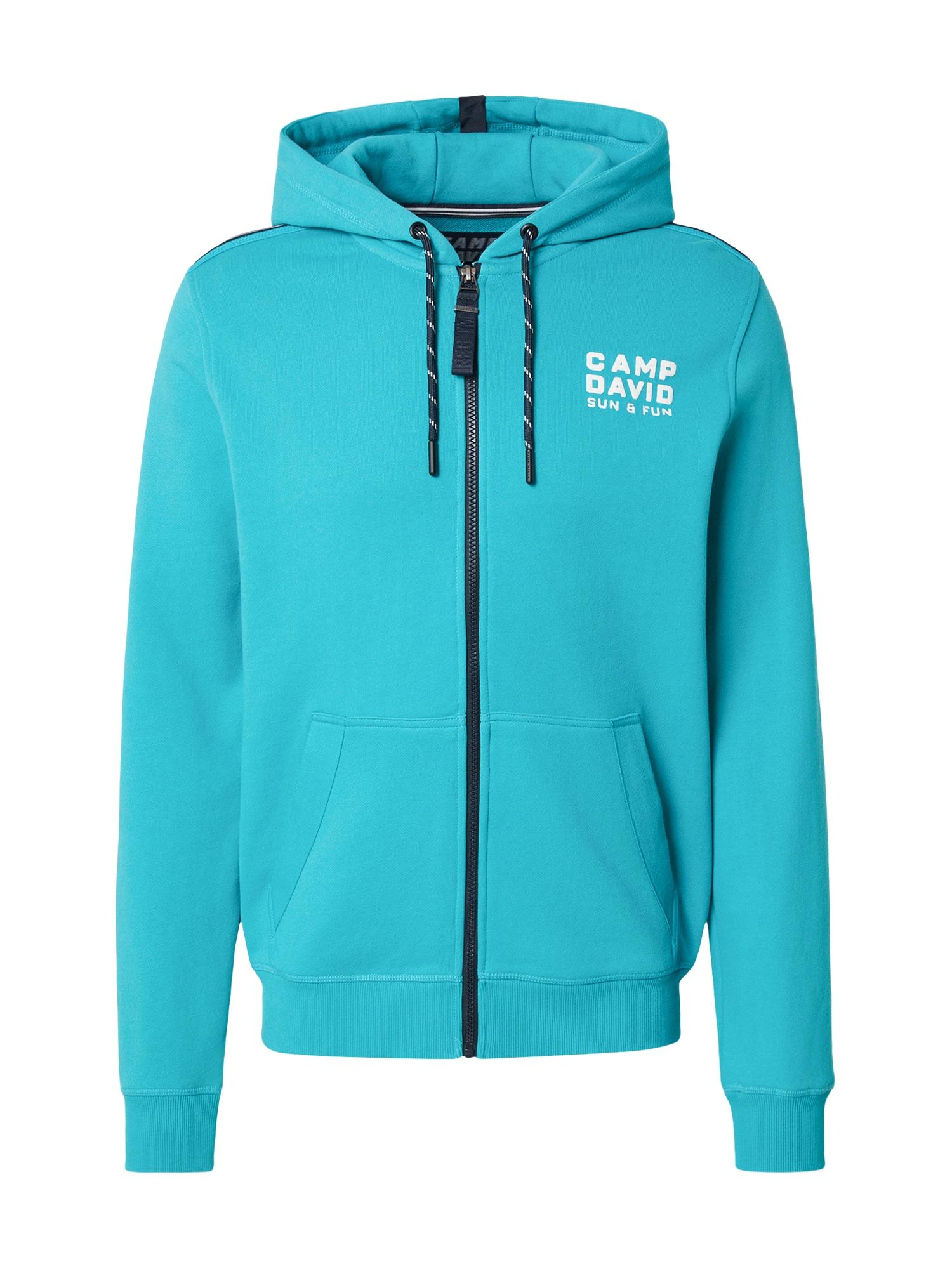 Hoodie Camp David Sweatjacke Blau Hooded Camp David Sweatjacken CAMP DAVID  SOCCX Sweatshirts Sweatjacken