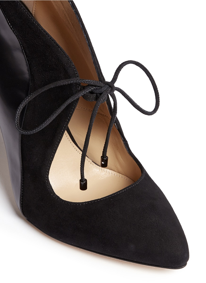 tie front heels