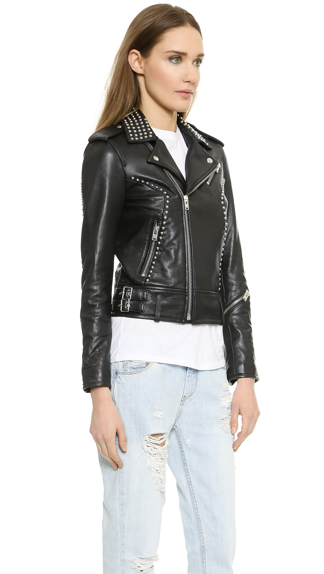 iro studded leather jacket