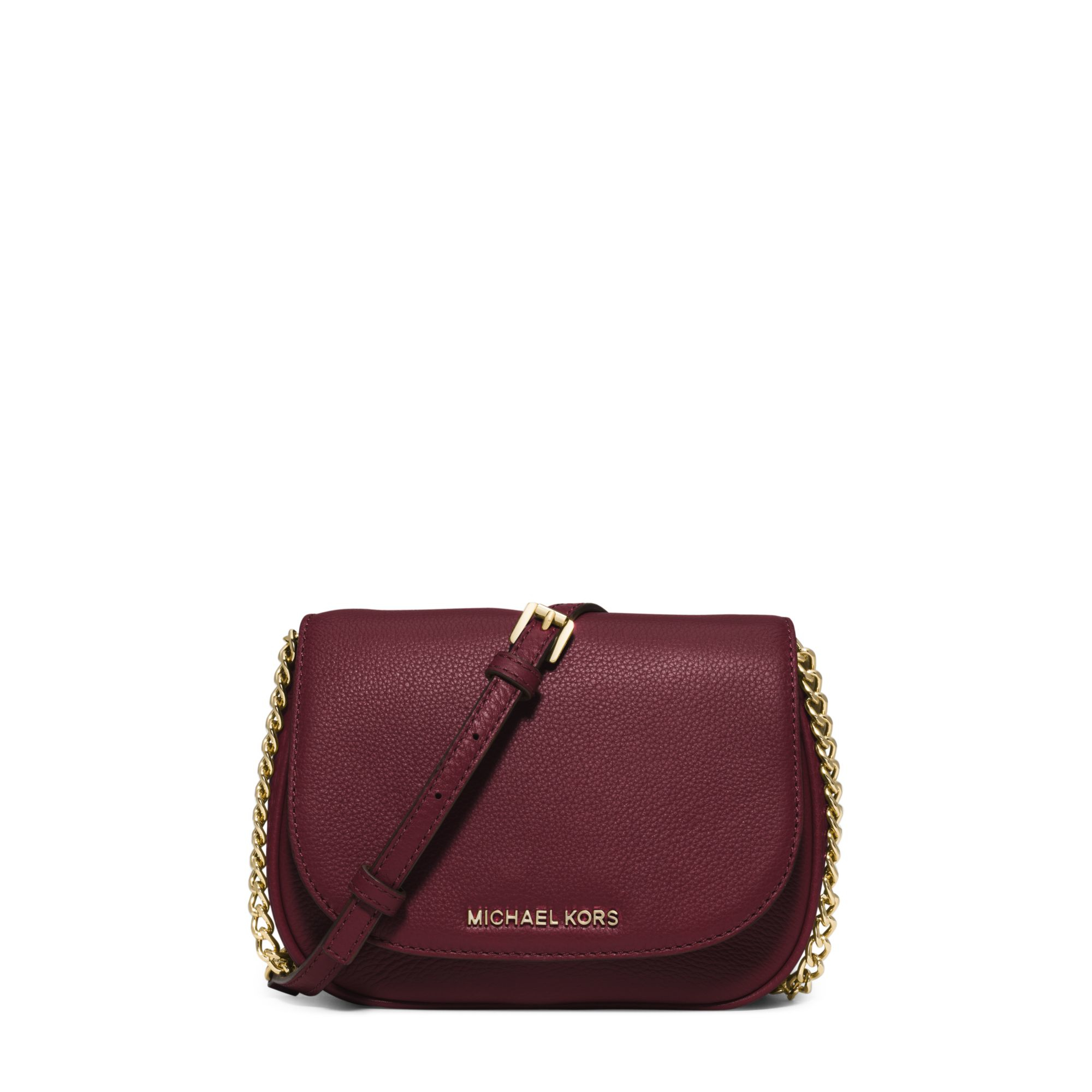 Michael kors Bedford Small Leather Crossbody in Purple (MERLOT) | Lyst