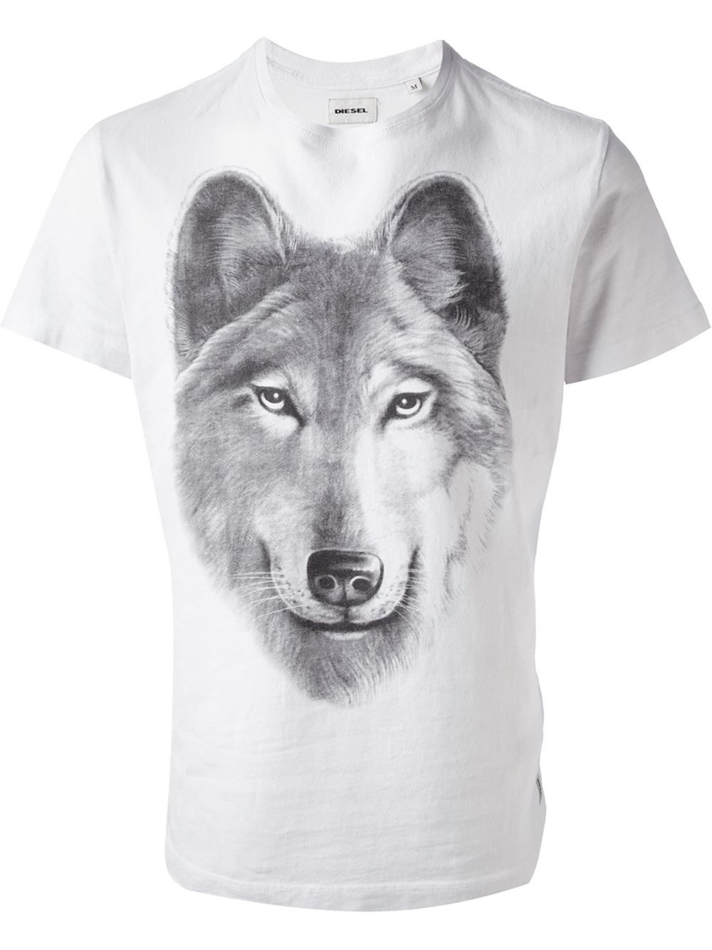 DIESEL Wolf Print T-Shirt in White (Gray) for Men | Lyst