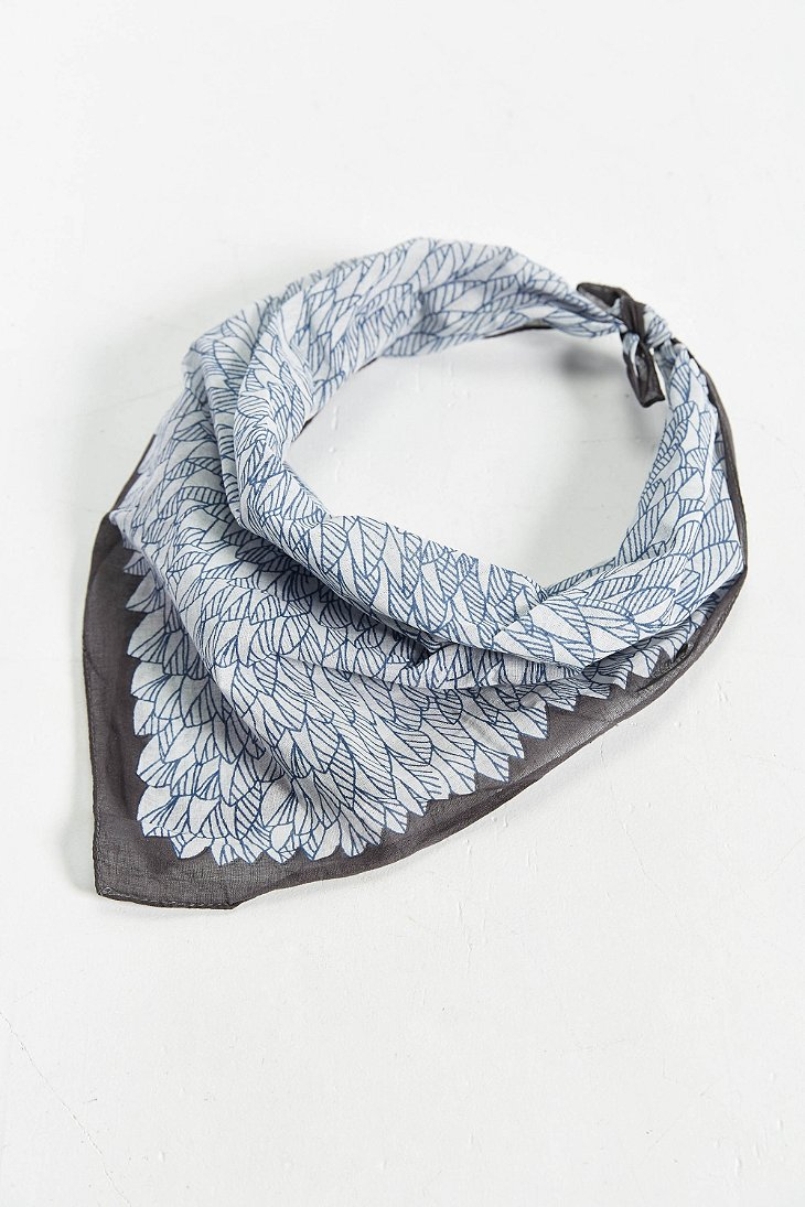 Urban Outfitters Illustrated Leaf Bandana in Gray for Men (GREY) | Lyst