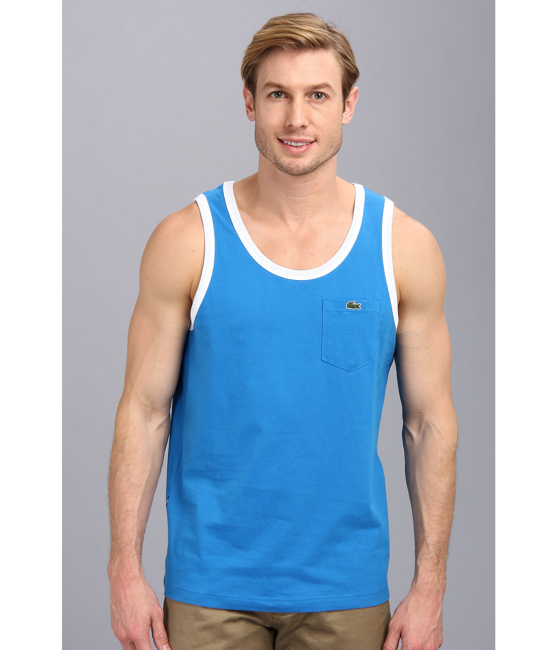 lacoste vest tops