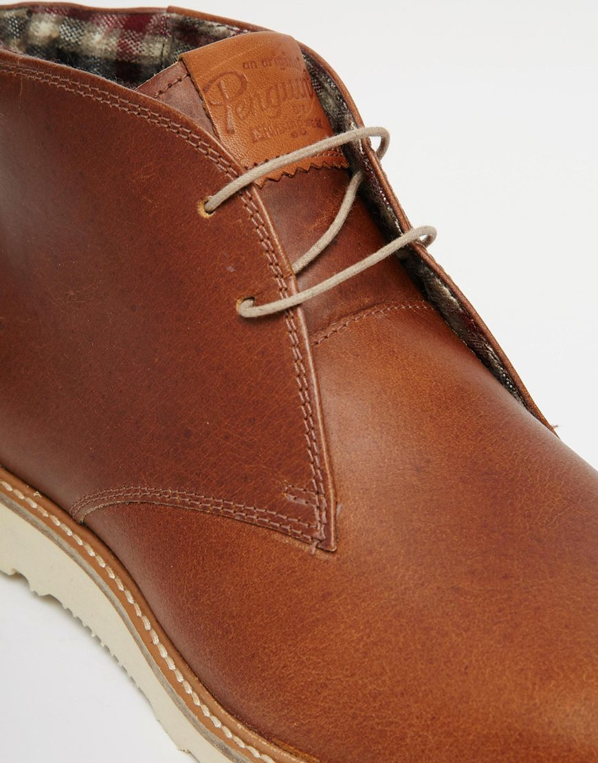 penguin leather boots