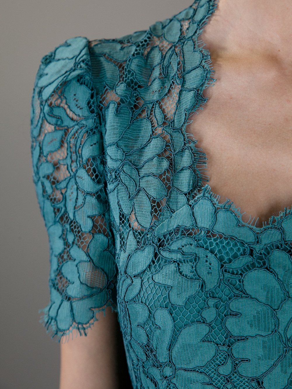Dolce & Gabbana Lace Dress in Blue | Lyst