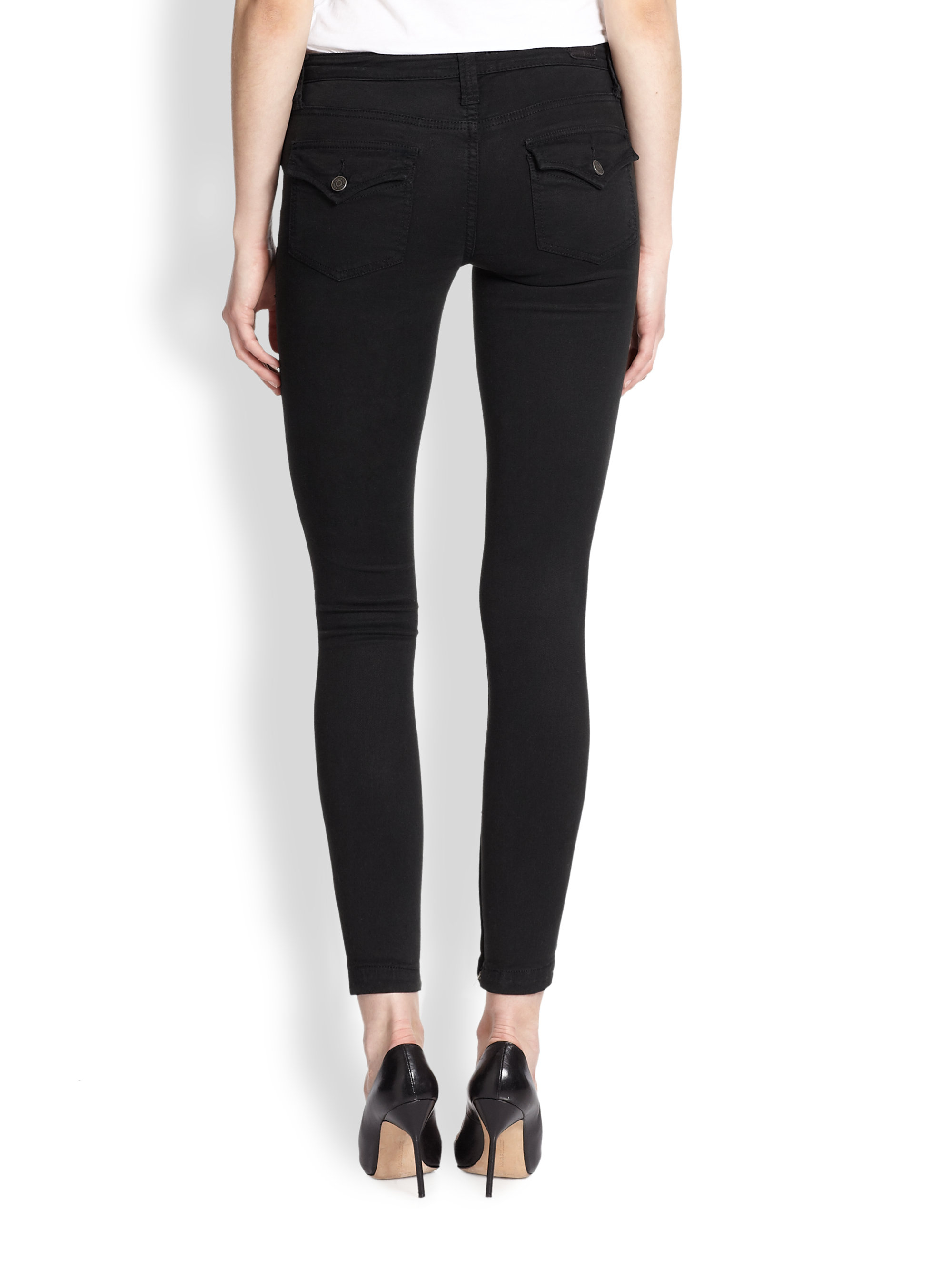 Joie Cotton So Real Skinny Cargo Pants in Black Lyst
