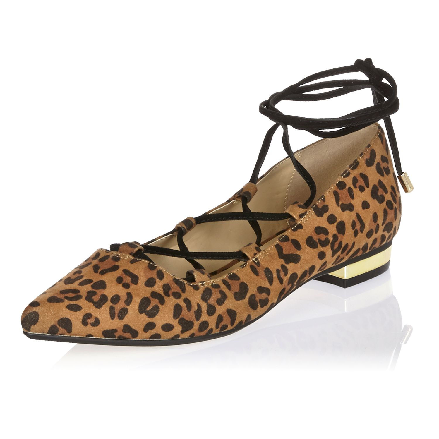 leopard print lace up shoes